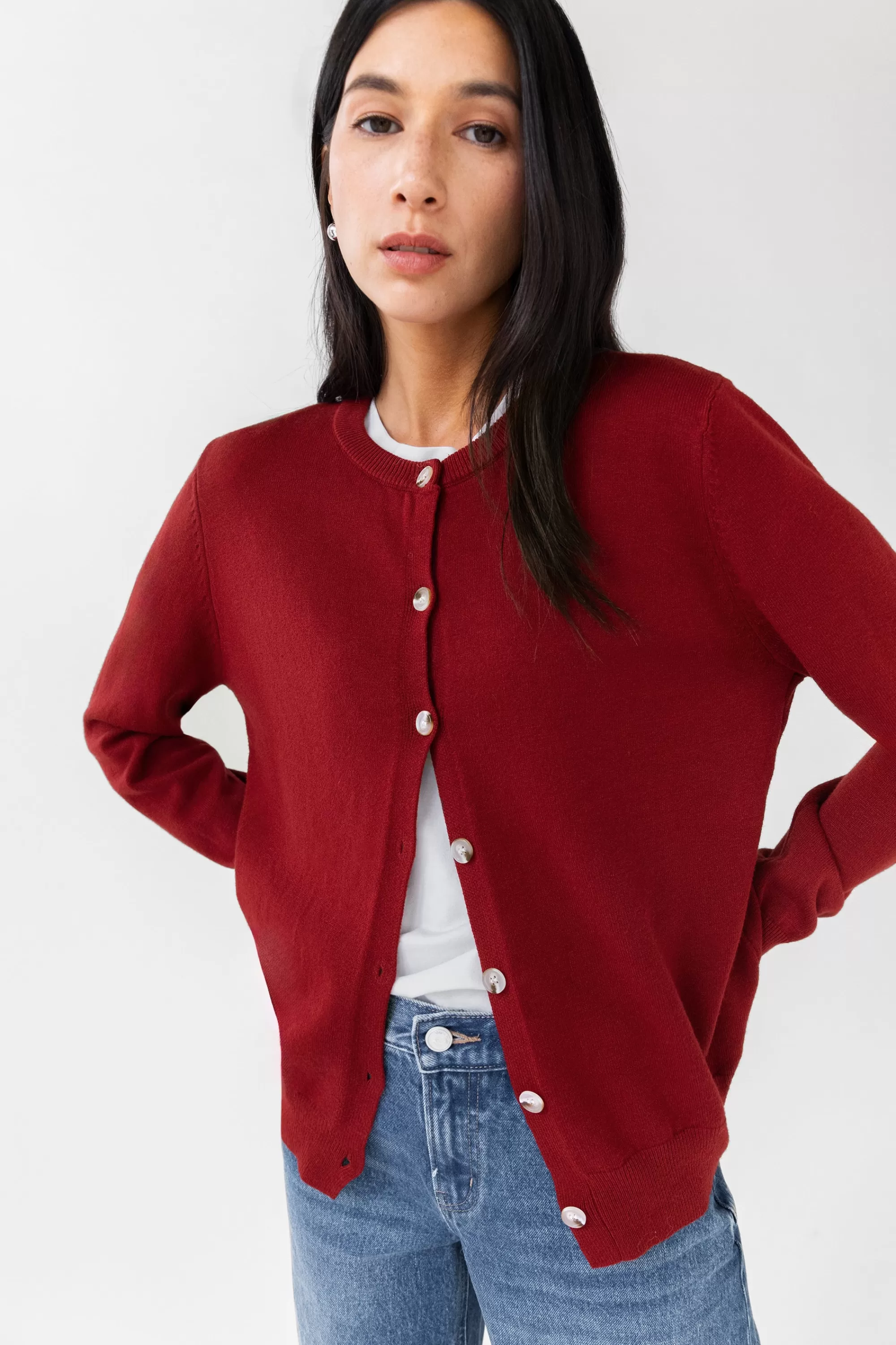 OAK + FORT CLASSIC BUTTONED CARDIGAN | Women Sweaters & Cardigans