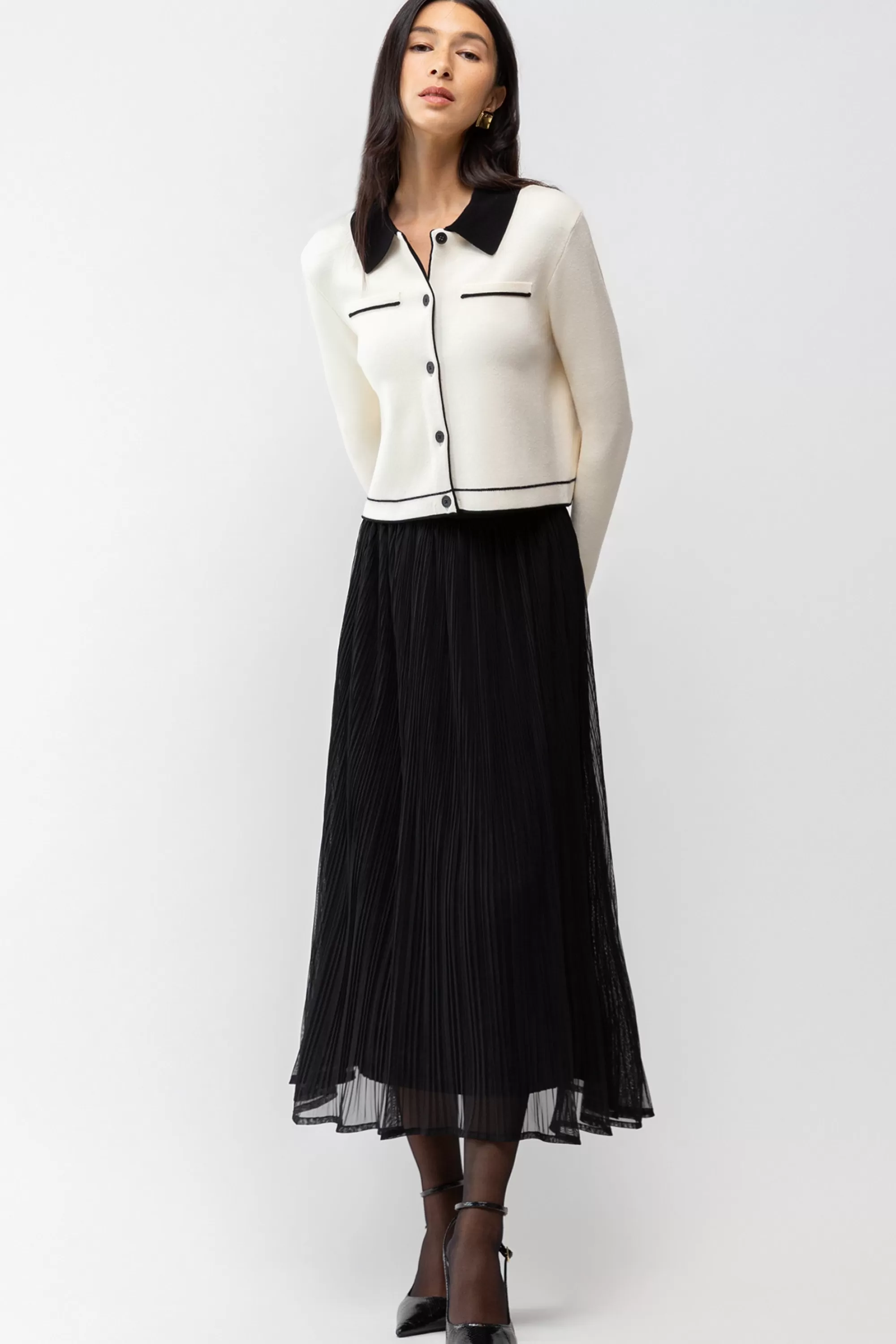 OAK + FORT COLLARED SWEATER | Women Sweaters & Cardigans