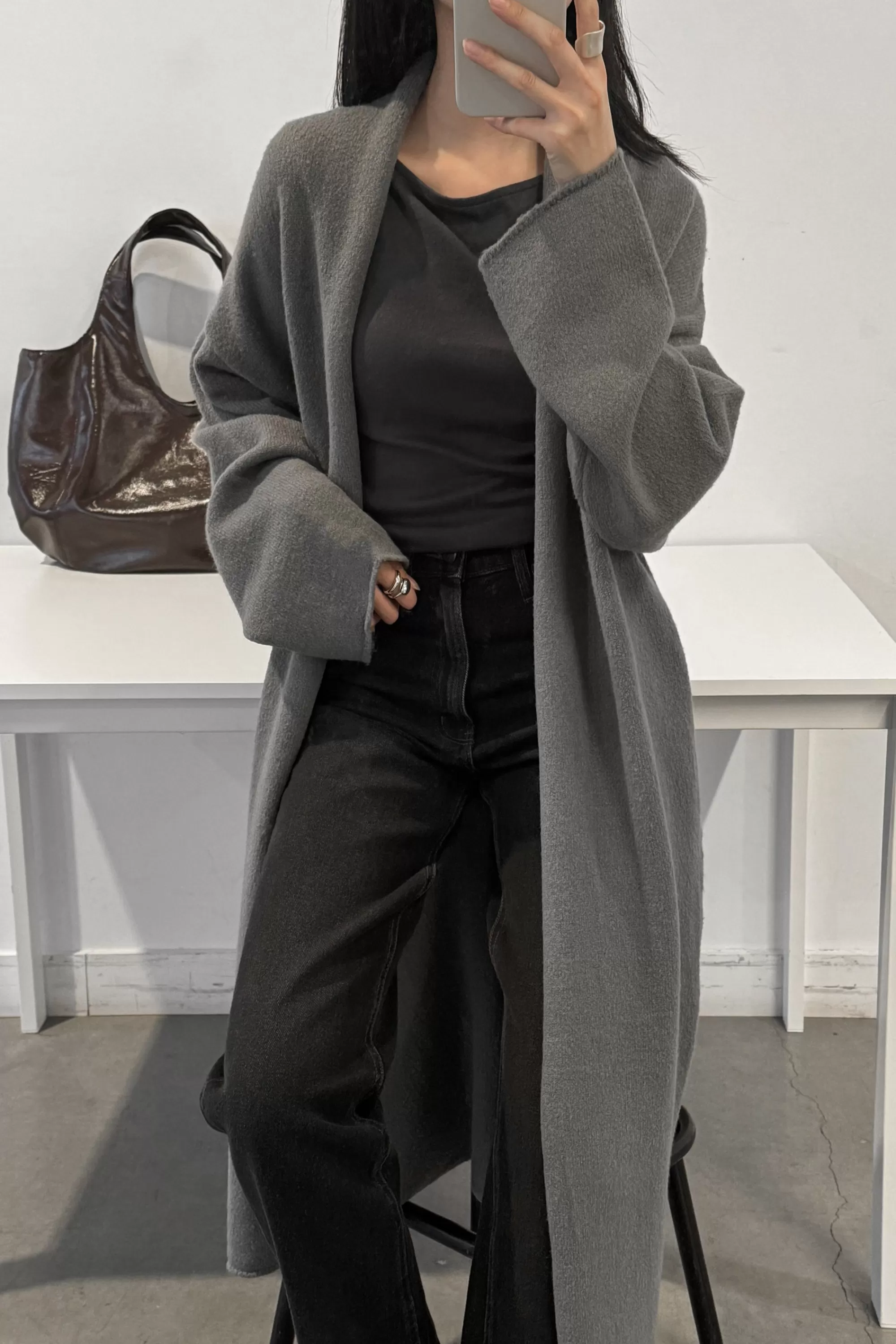 OAK + FORT COZY LONG OPEN FRONT CARDIGAN | Women Sweaters & Cardigans