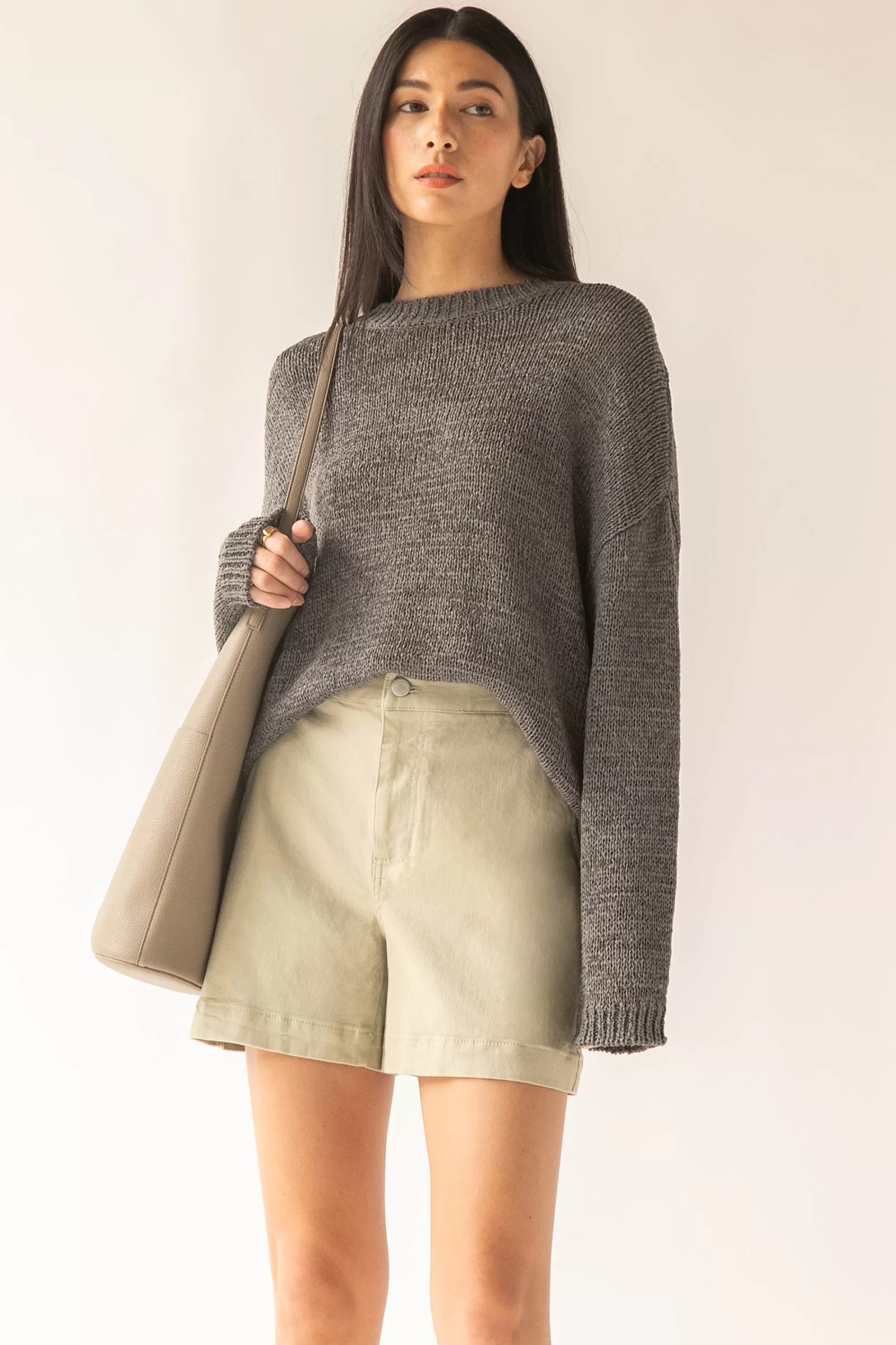 OAK + FORT CREWNECK SWEATER | Women Sweaters & Cardigans