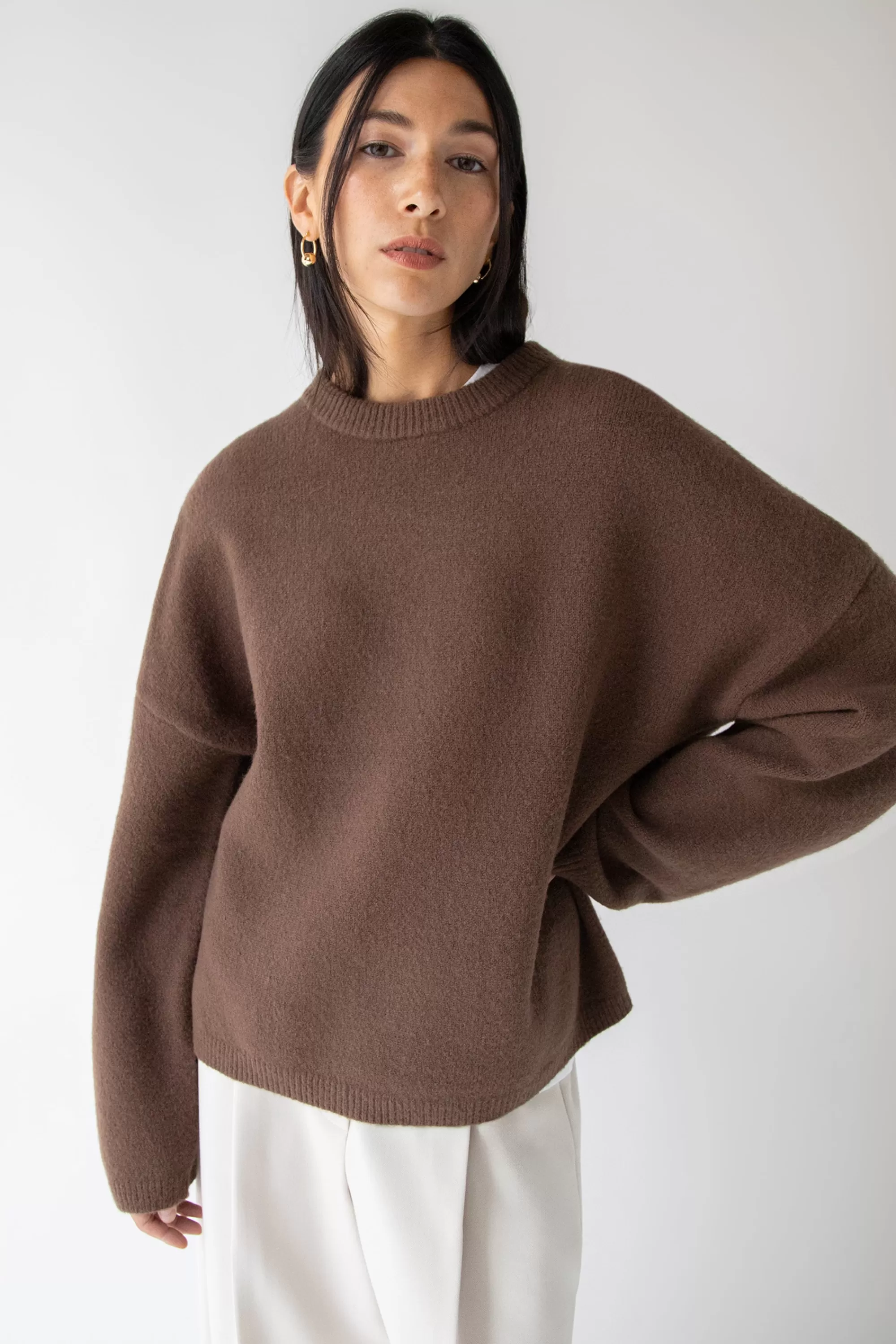OAK + FORT CREWNECK SWEATER | Women Sweaters & Cardigans