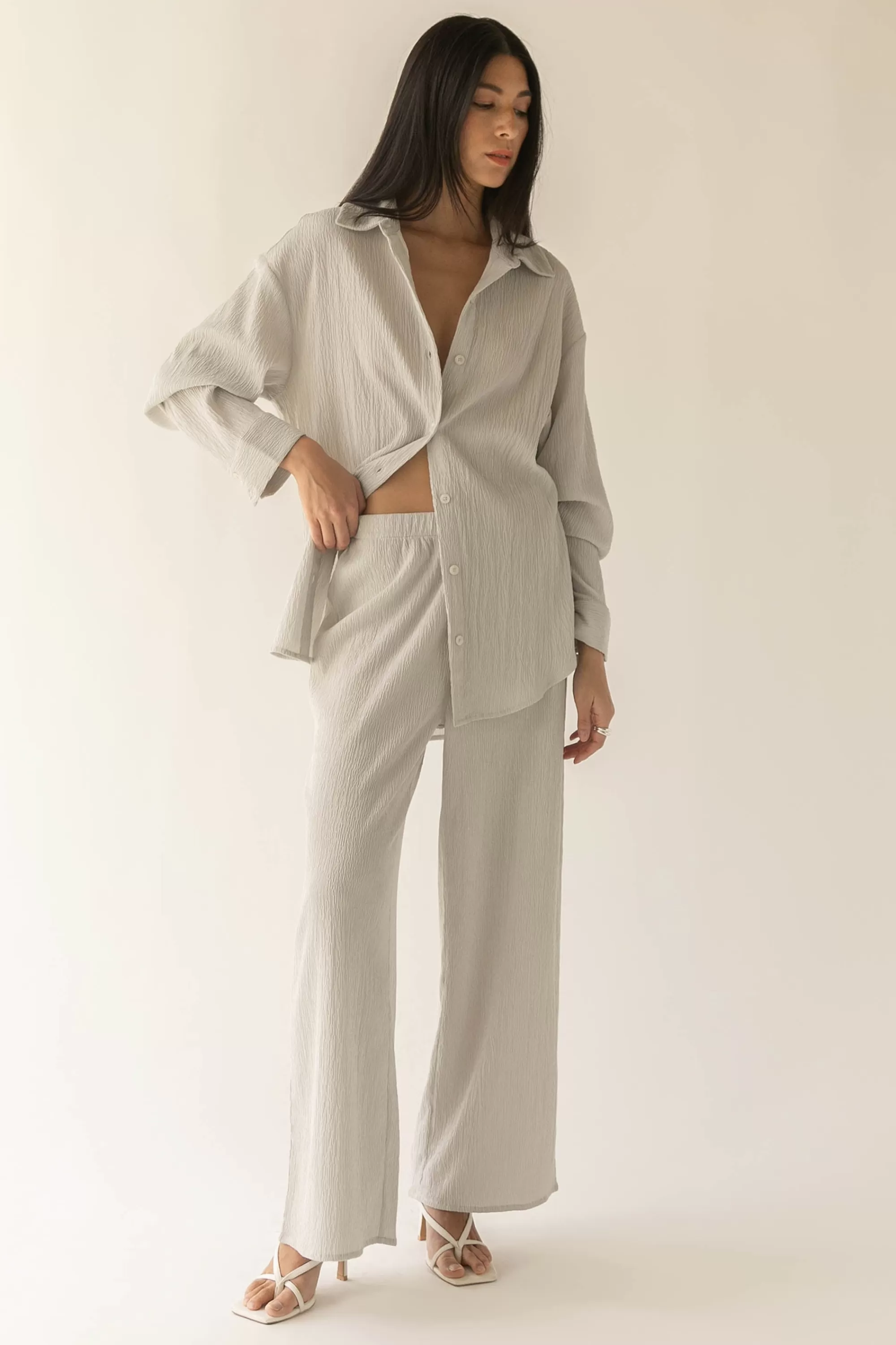 OAK + FORT CRINKLE PANT | Women Pants