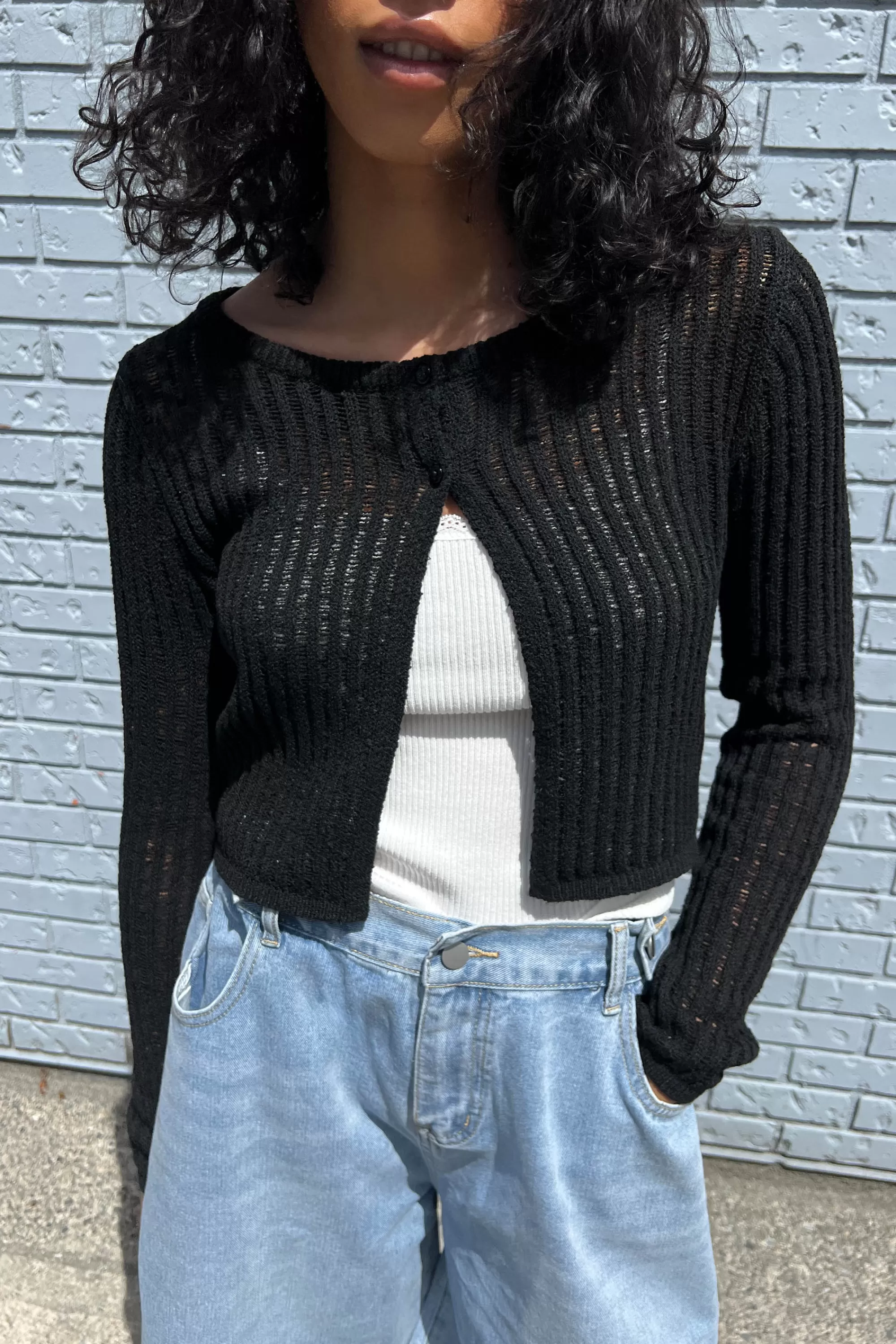 OAK + FORT CROCHET CARDIGAN | Women Sweaters & Cardigans