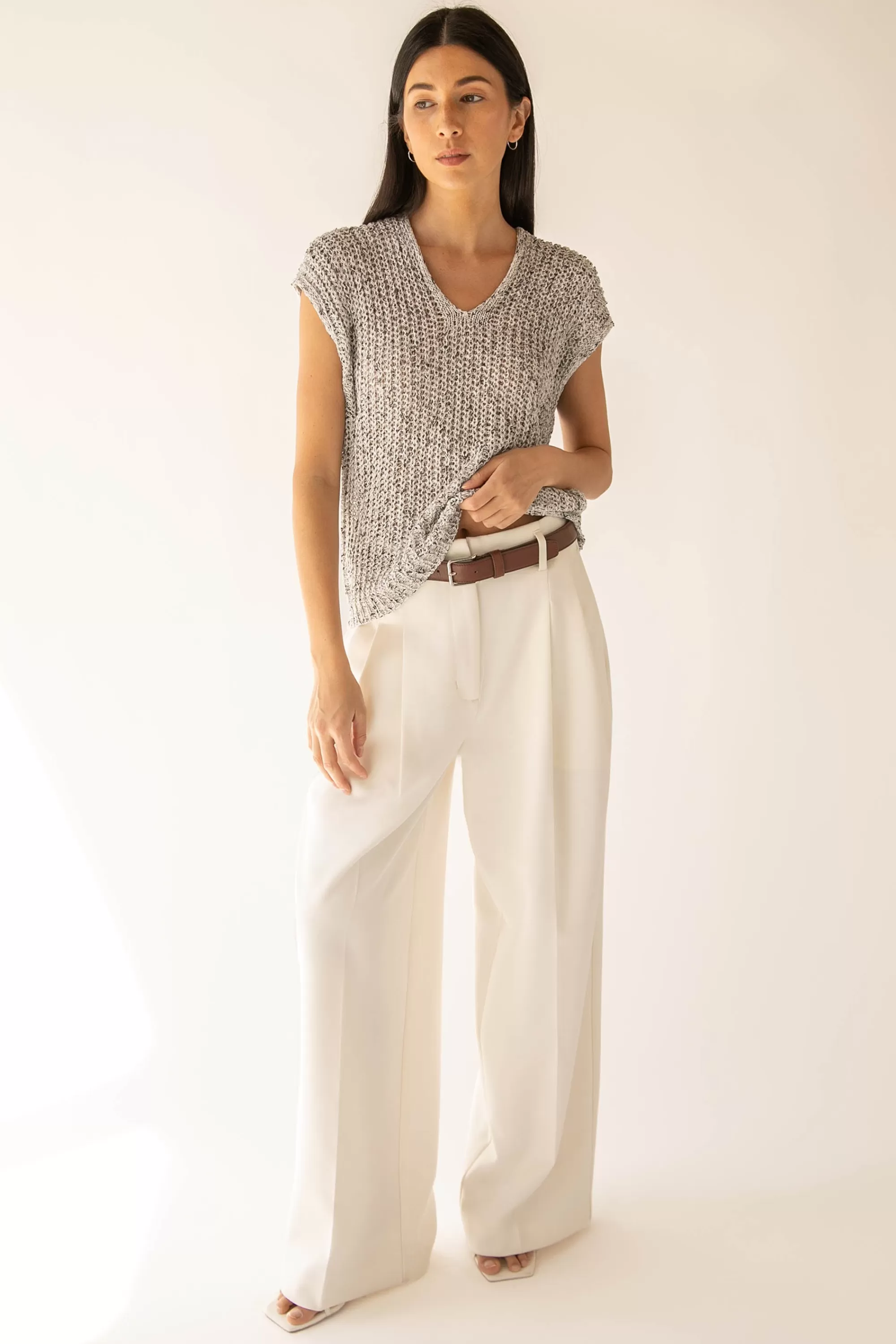OAK + FORT CROCHET SWEATER VEST | Women Sweaters & Cardigans