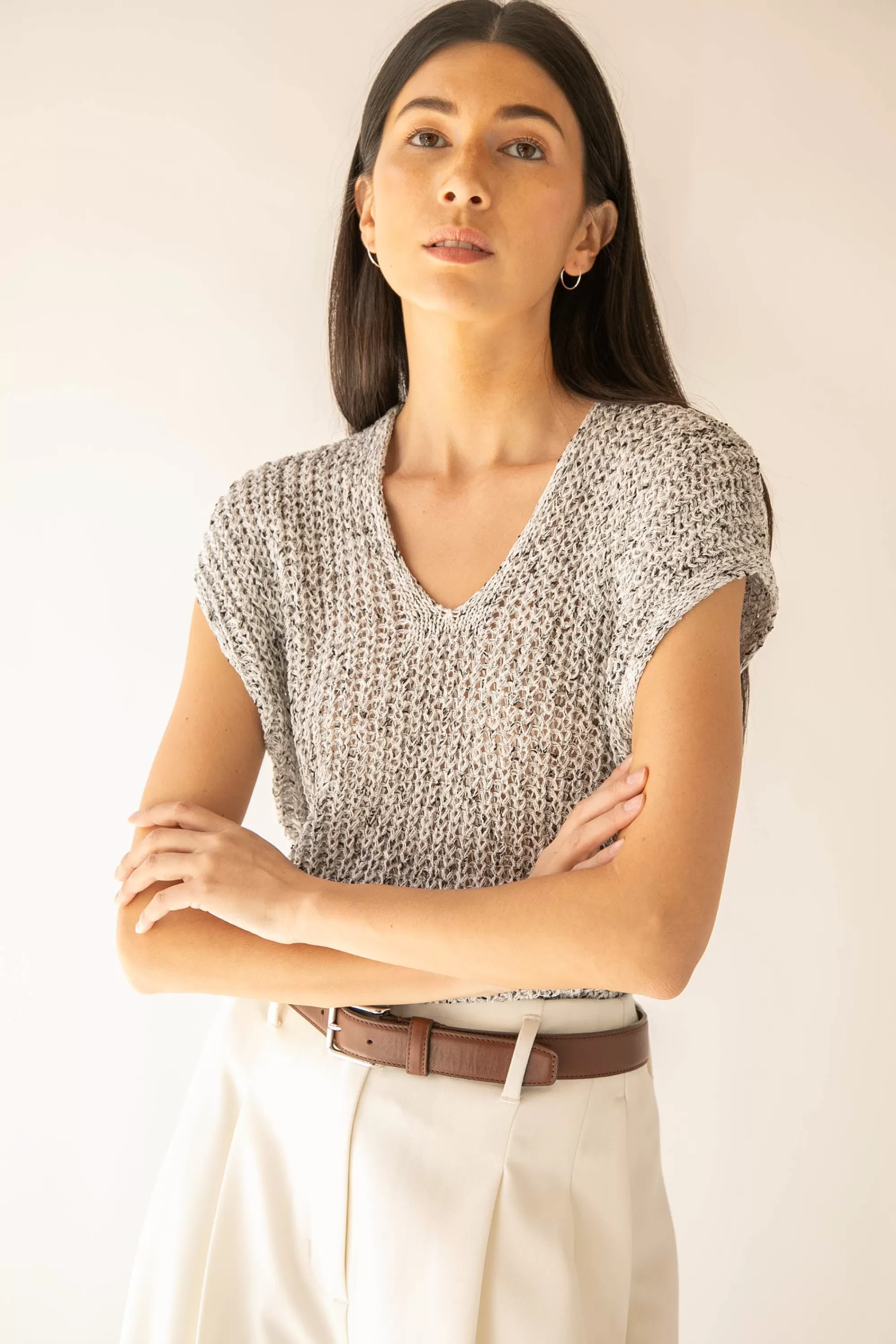 OAK + FORT CROCHET SWEATER VEST | Women Sweaters & Cardigans