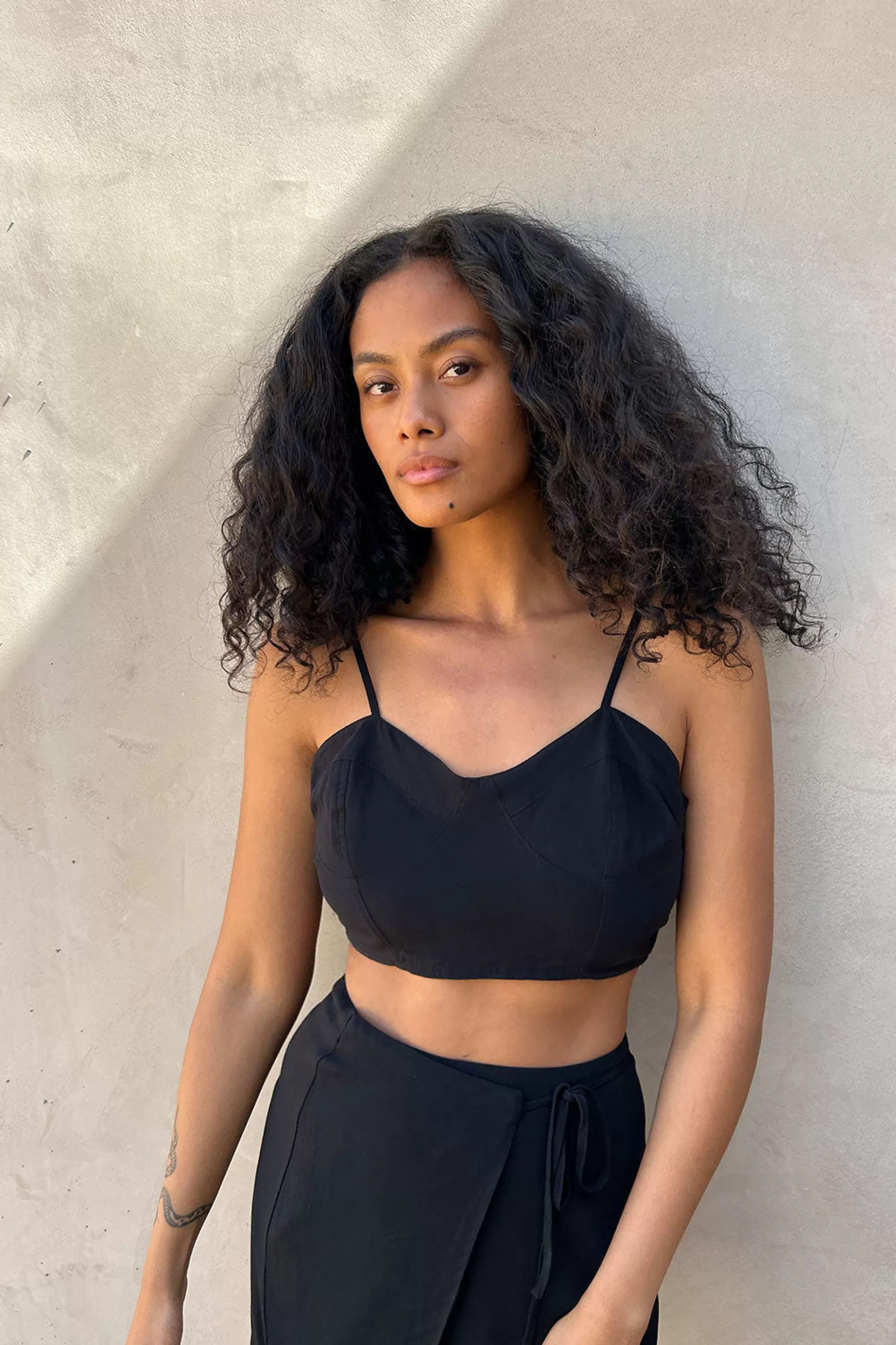 OAK + FORT CROPPED BUSTIER TANK | Women Tops