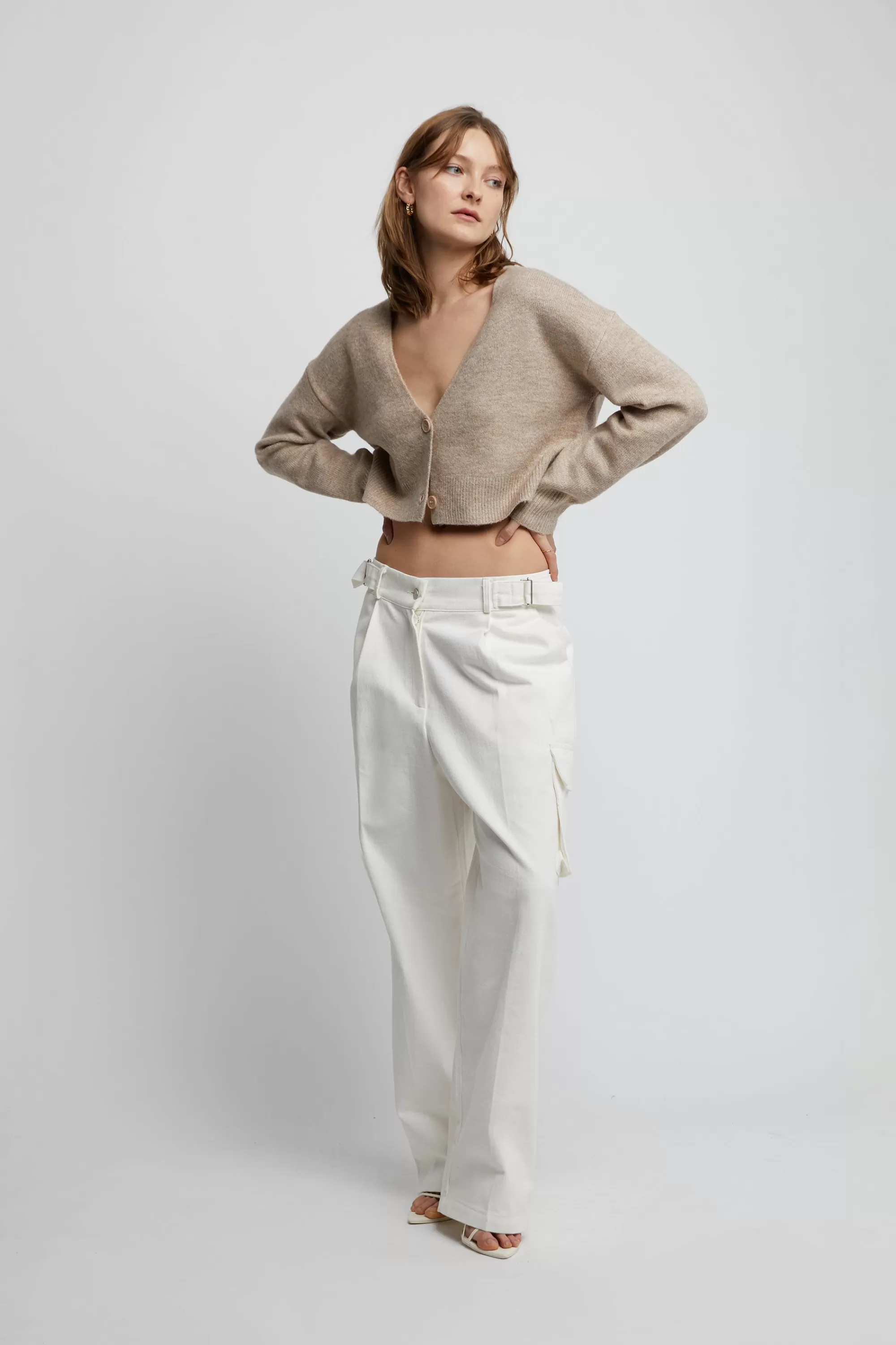 OAK + FORT CROPPED CARDIGAN | Women Sweaters & Cardigans