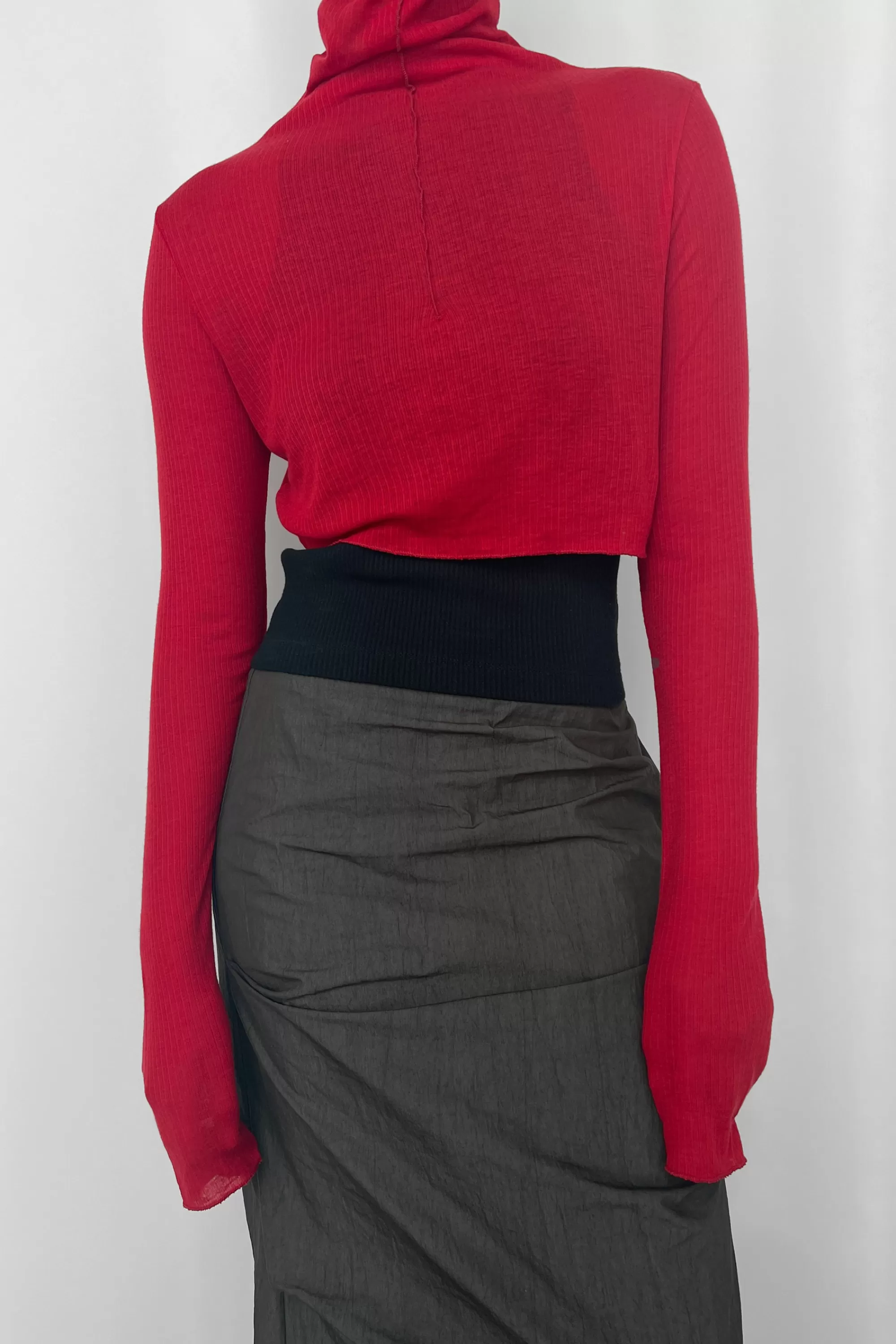 OAK + FORT CROPPED TURTLENECK TOP | Women Tops