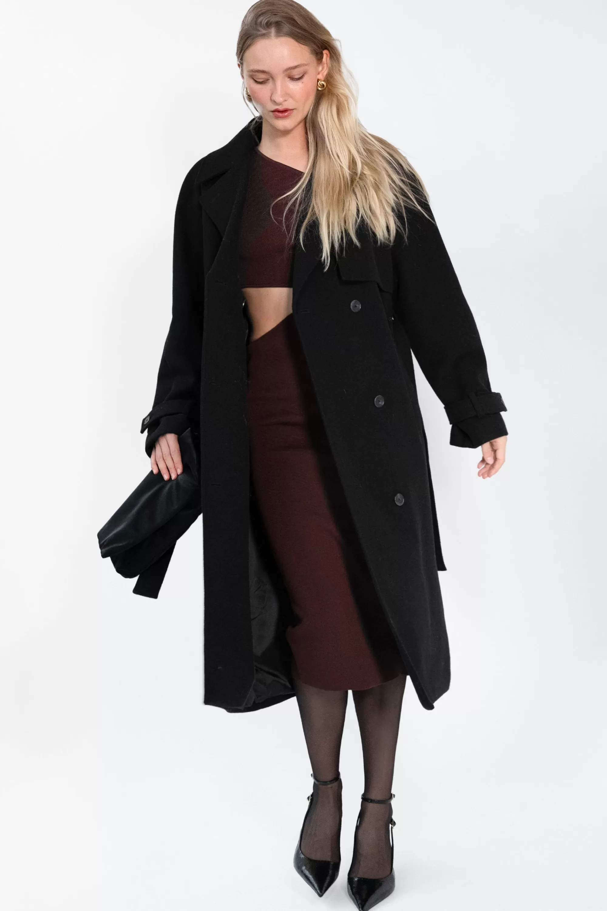 OAK + FORT CUT-OUT BODYCON MIDI DRESS | Women Dresses