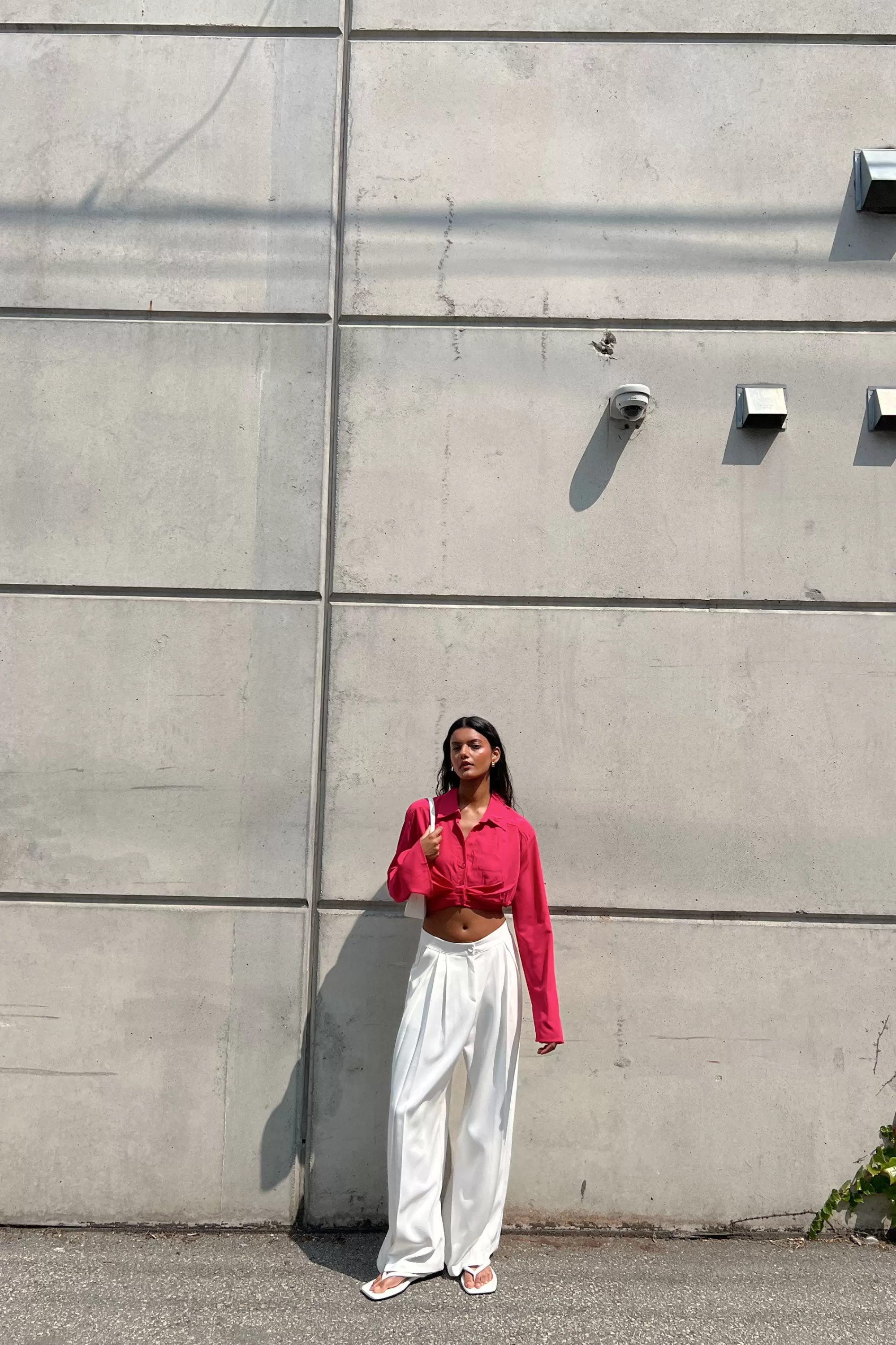 OAK + FORT DOUBLE PLEATED WIDE LEG PANT | Women Pants