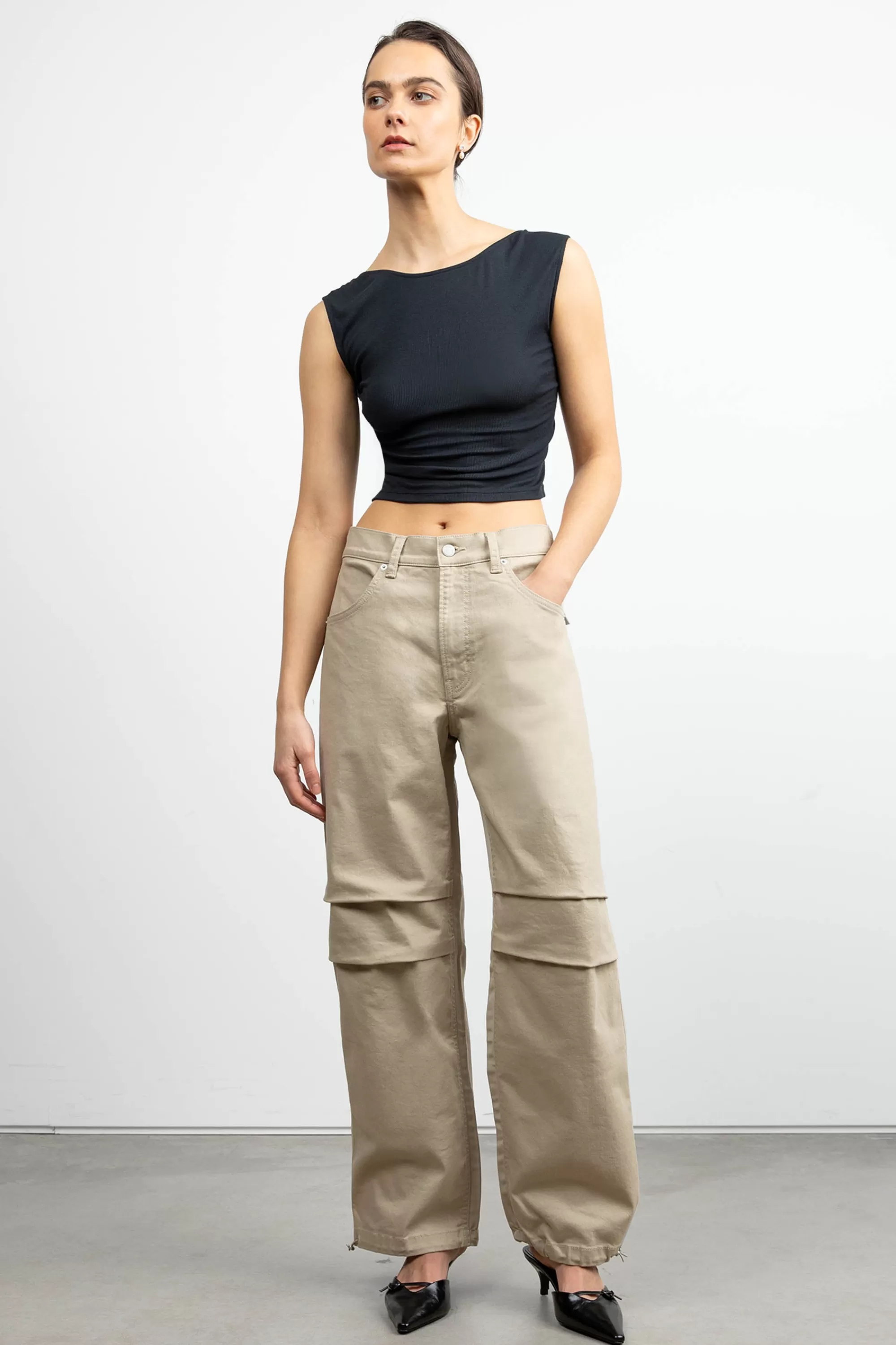 OAK + FORT DOUBLE-FACED CARGO PANT | Women Pants