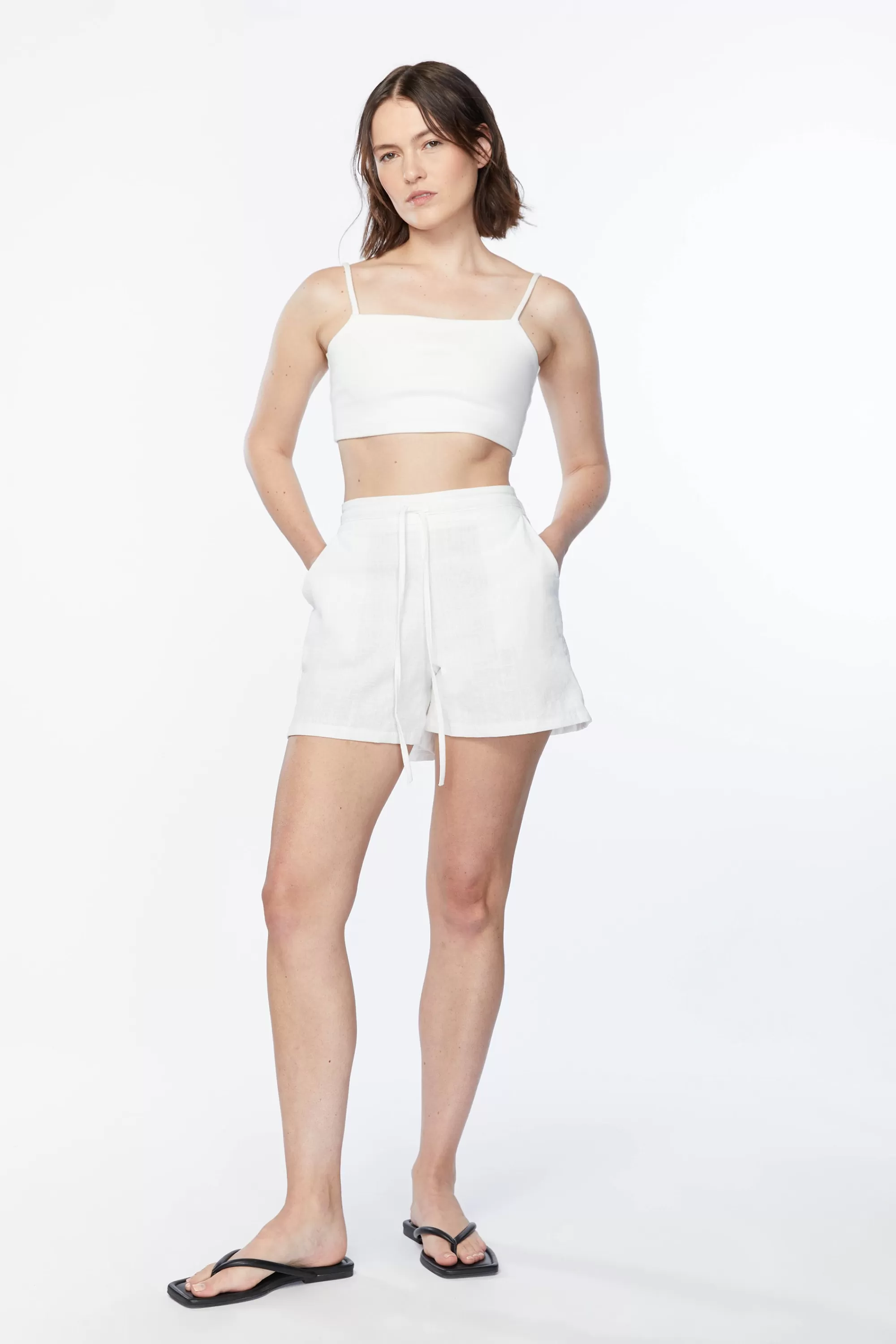 OAK + FORT DRAWSTRING SHORT | Women Shorts