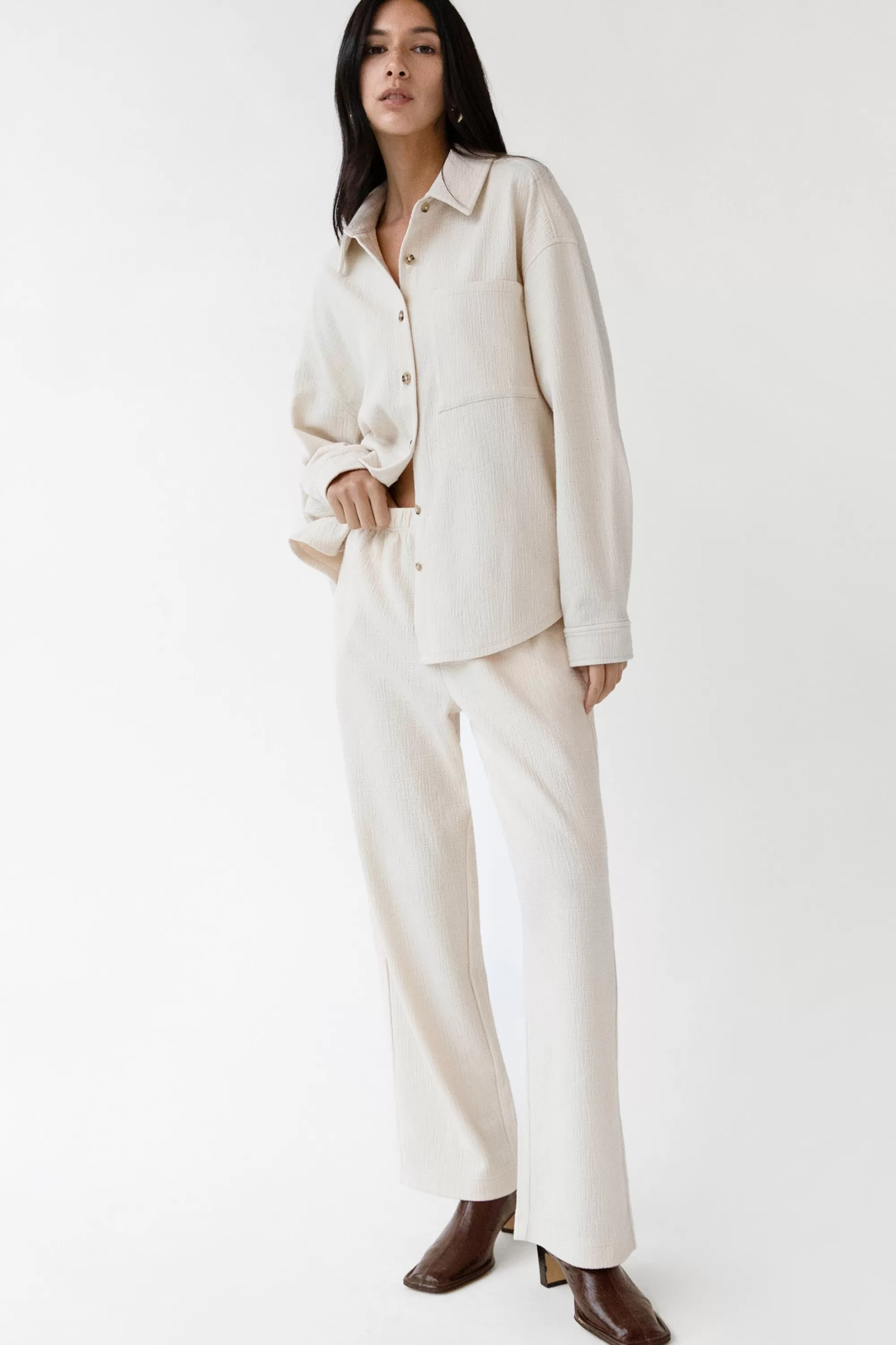 OAK + FORT ELASTIC WAIST PANT | Women Pants