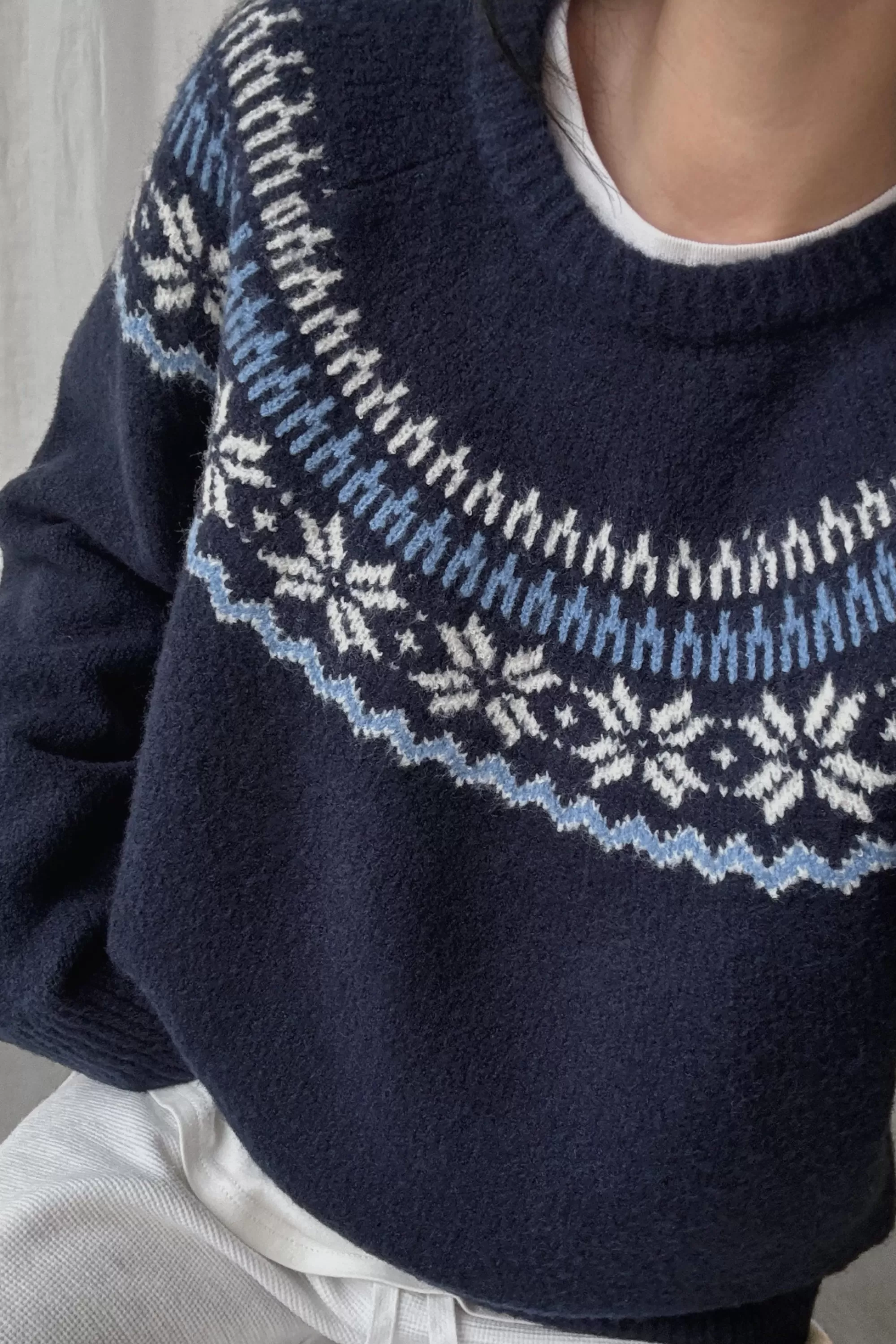 OAK + FORT FAIR ISLE CREWNECK SWEATER | Women Sweaters & Cardigans