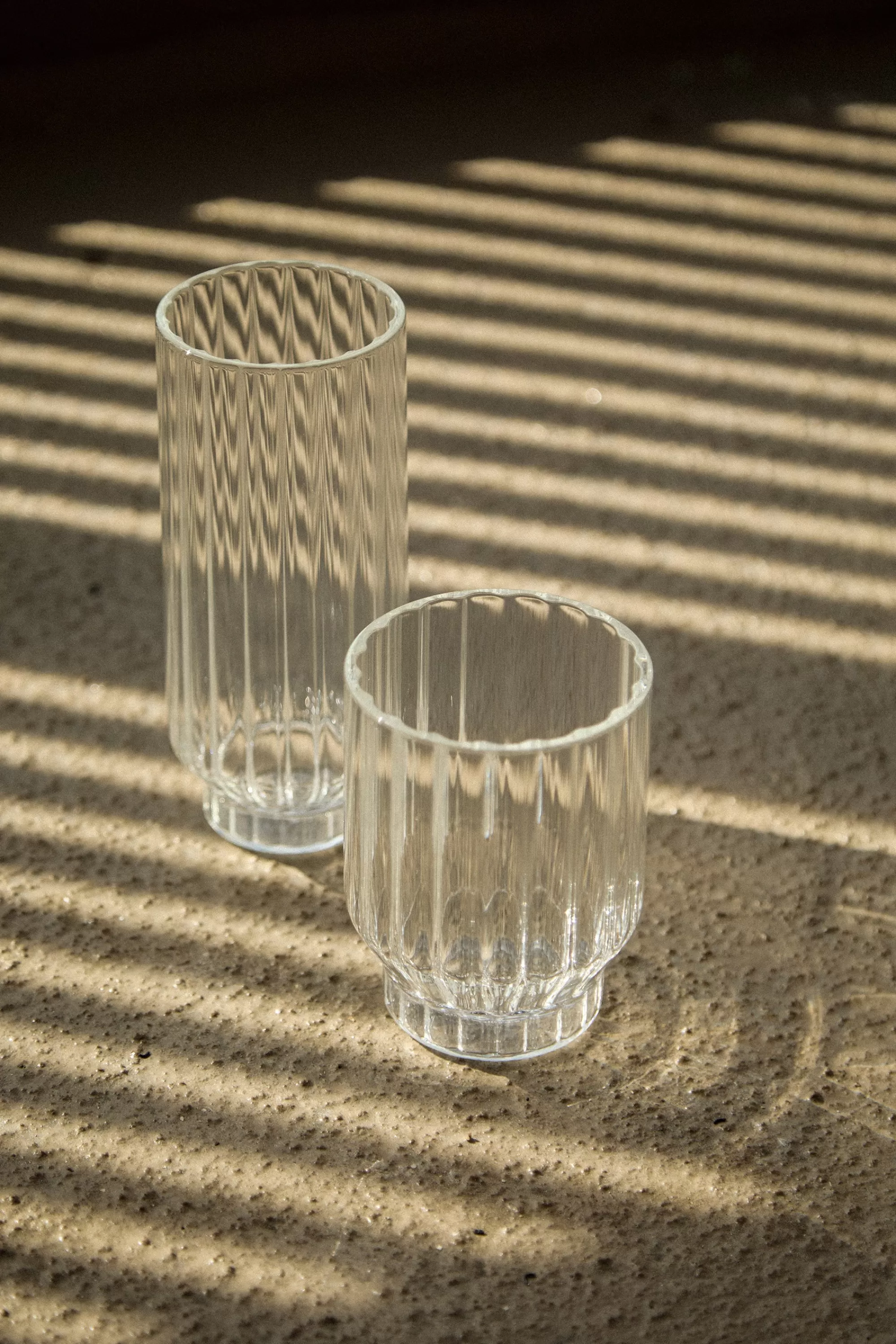 OAK + FORT FLUTED COOLER GLASSES, SET OF 2 | Tableware