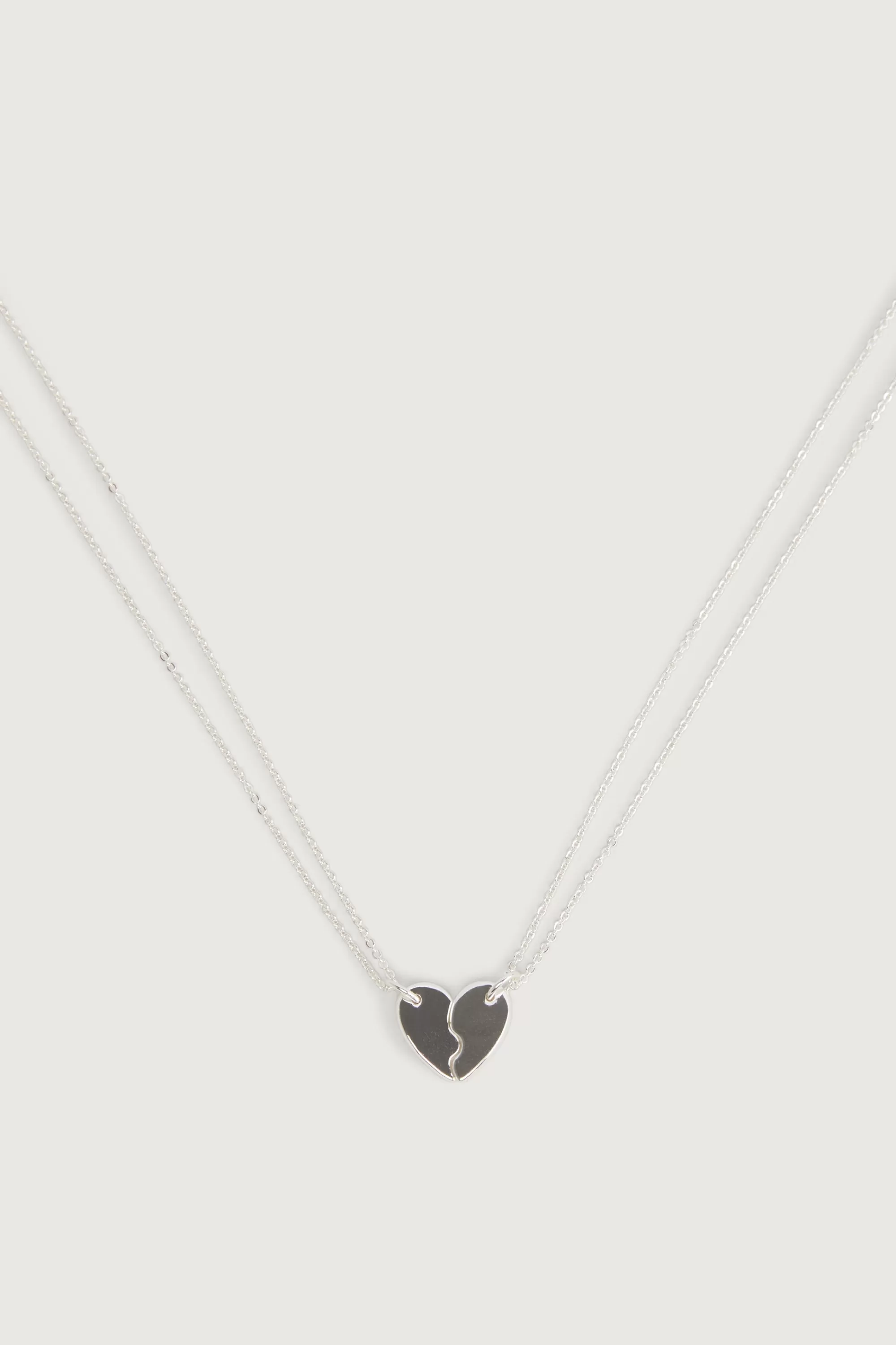 OAK + FORT HALF HEART NECKLACE SET | Women Necklaces | Necklaces