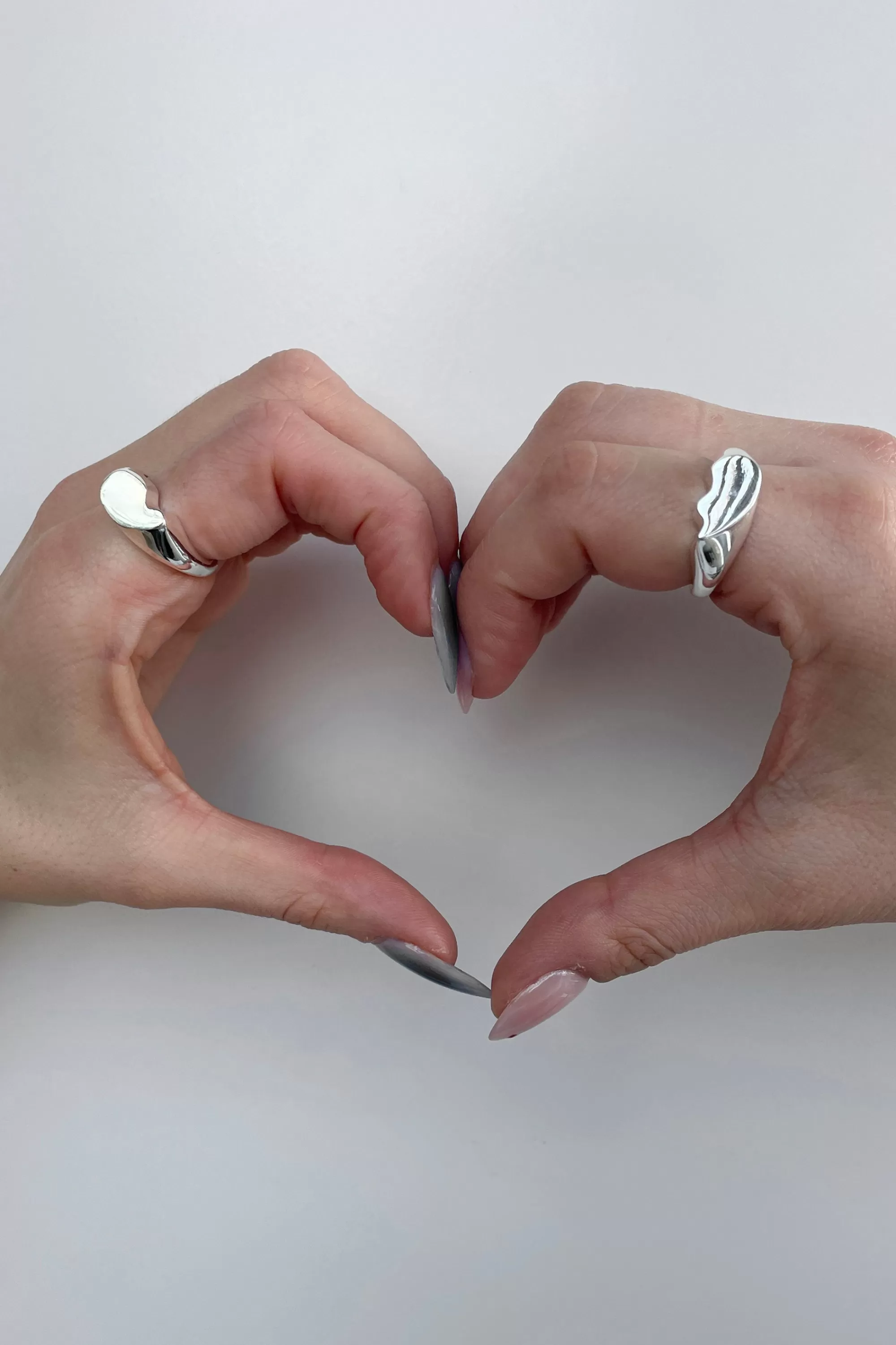 OAK + FORT HALF HEART SIGNET RING SET | Women Rings & Bracelets | Rings & Bracelets