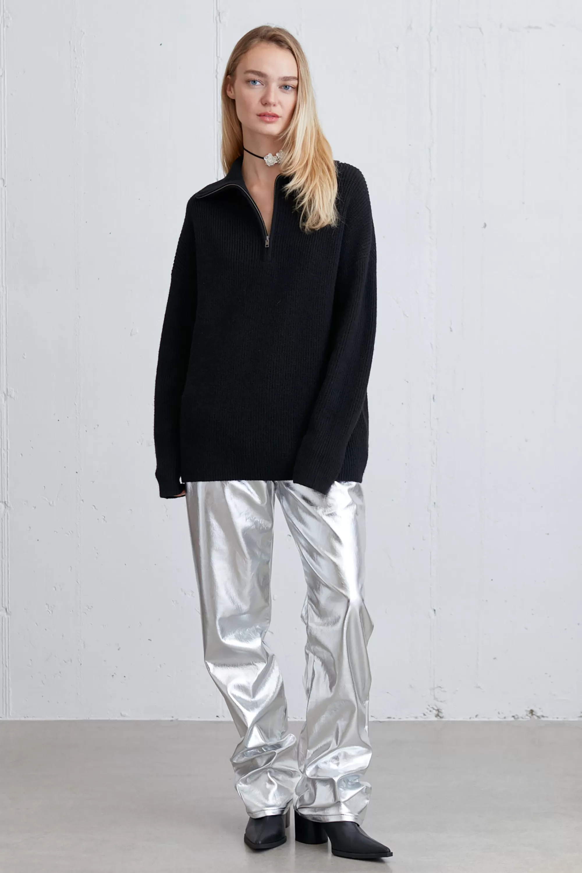 OAK + FORT HALF ZIP SWEATER | Women Sweaters & Cardigans