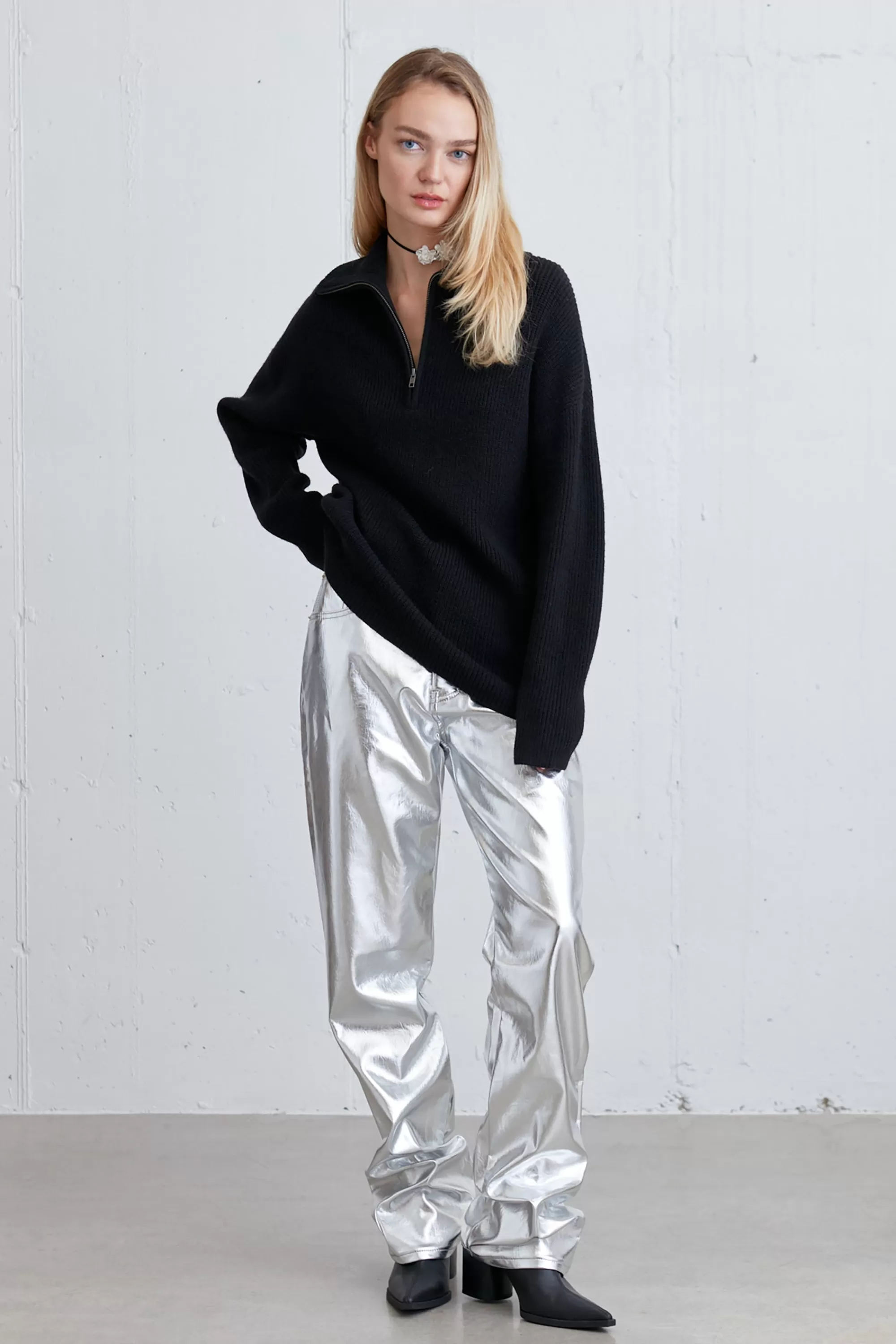 OAK + FORT HALF ZIP SWEATER | Women Sweaters & Cardigans