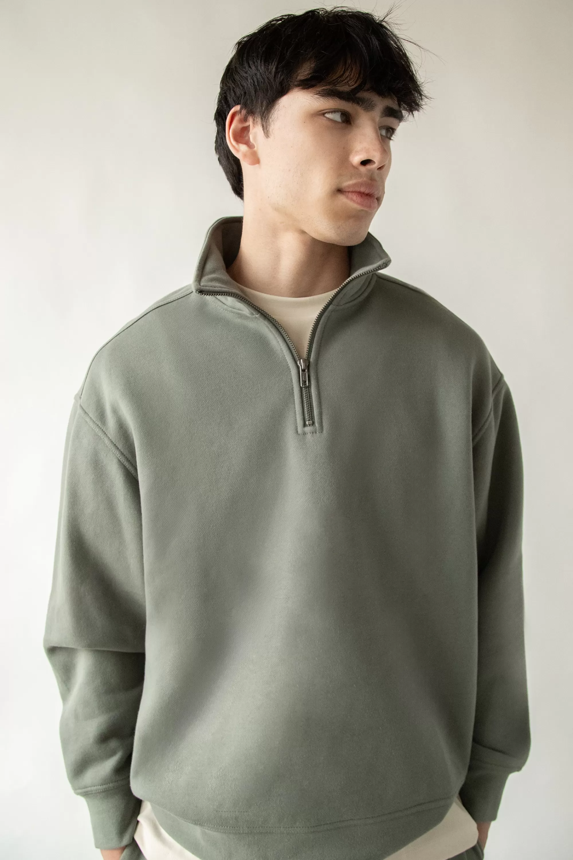 OAK + FORT HALF-ZIP SWEATSHIRT | Tops