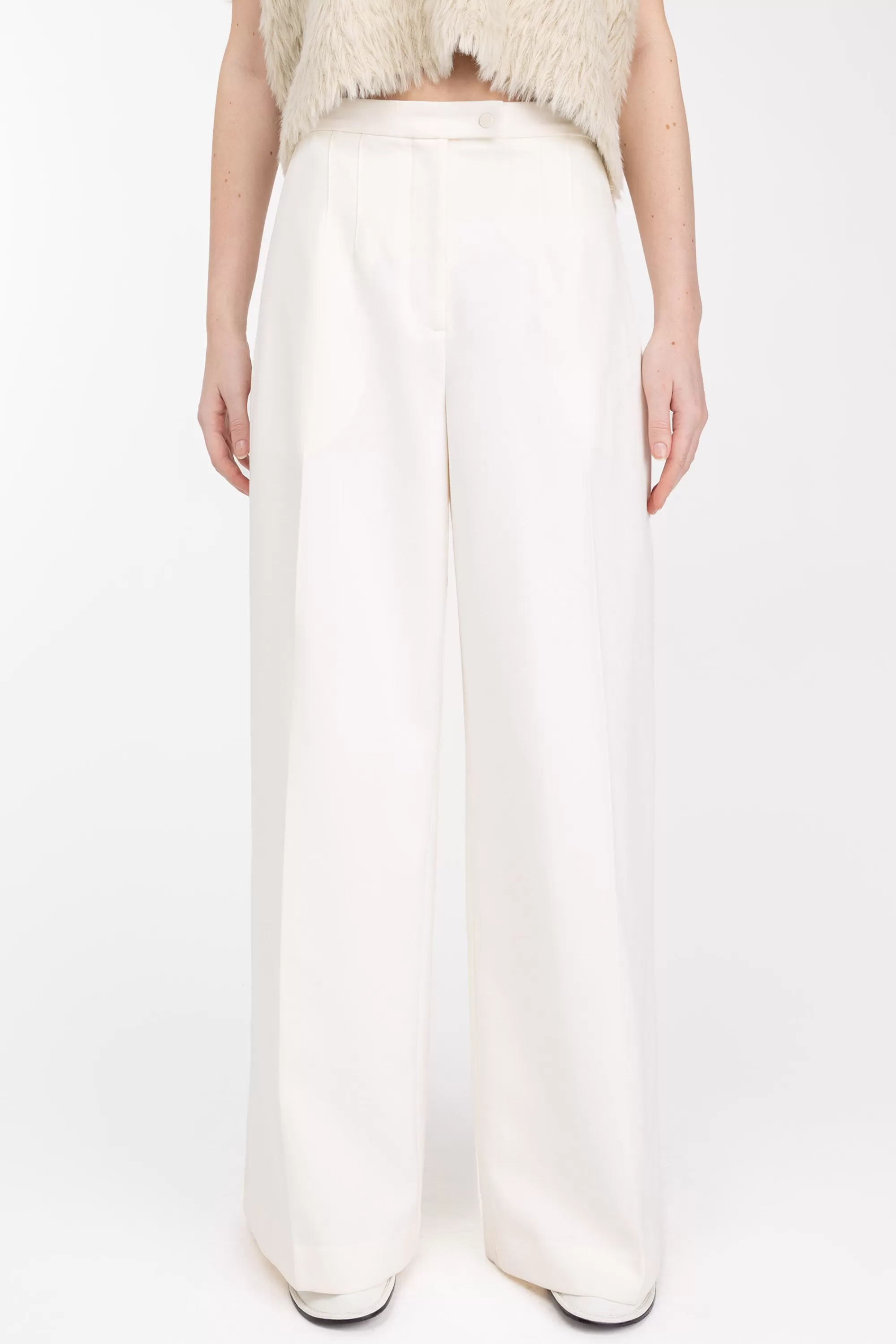 OAK + FORT HIGH-RISE WIDE LEG TROUSER | Women Pants