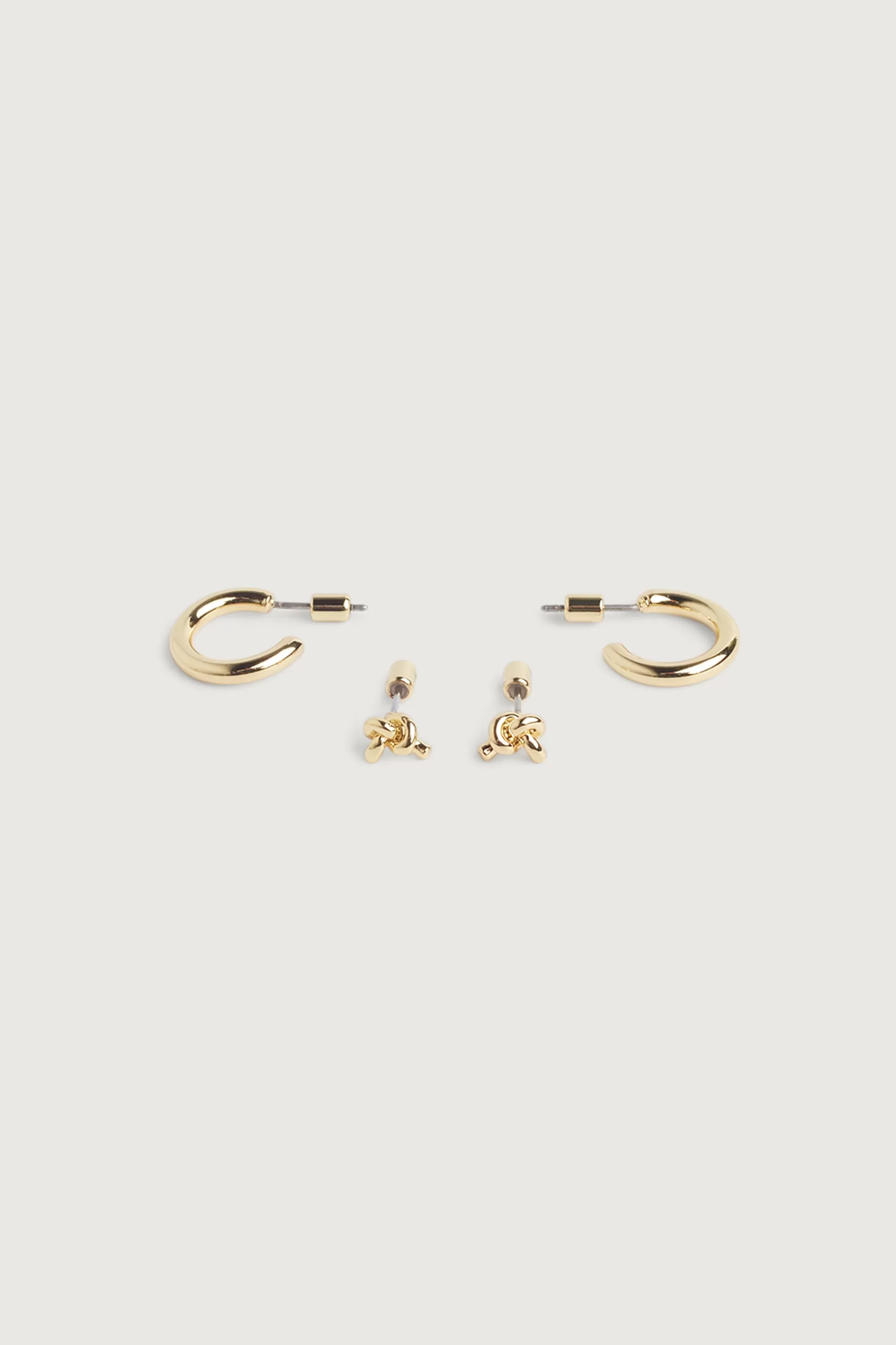 OAK + FORT HOOP AND KNOT STUD EARRING SET | Women Earrings | Earrings