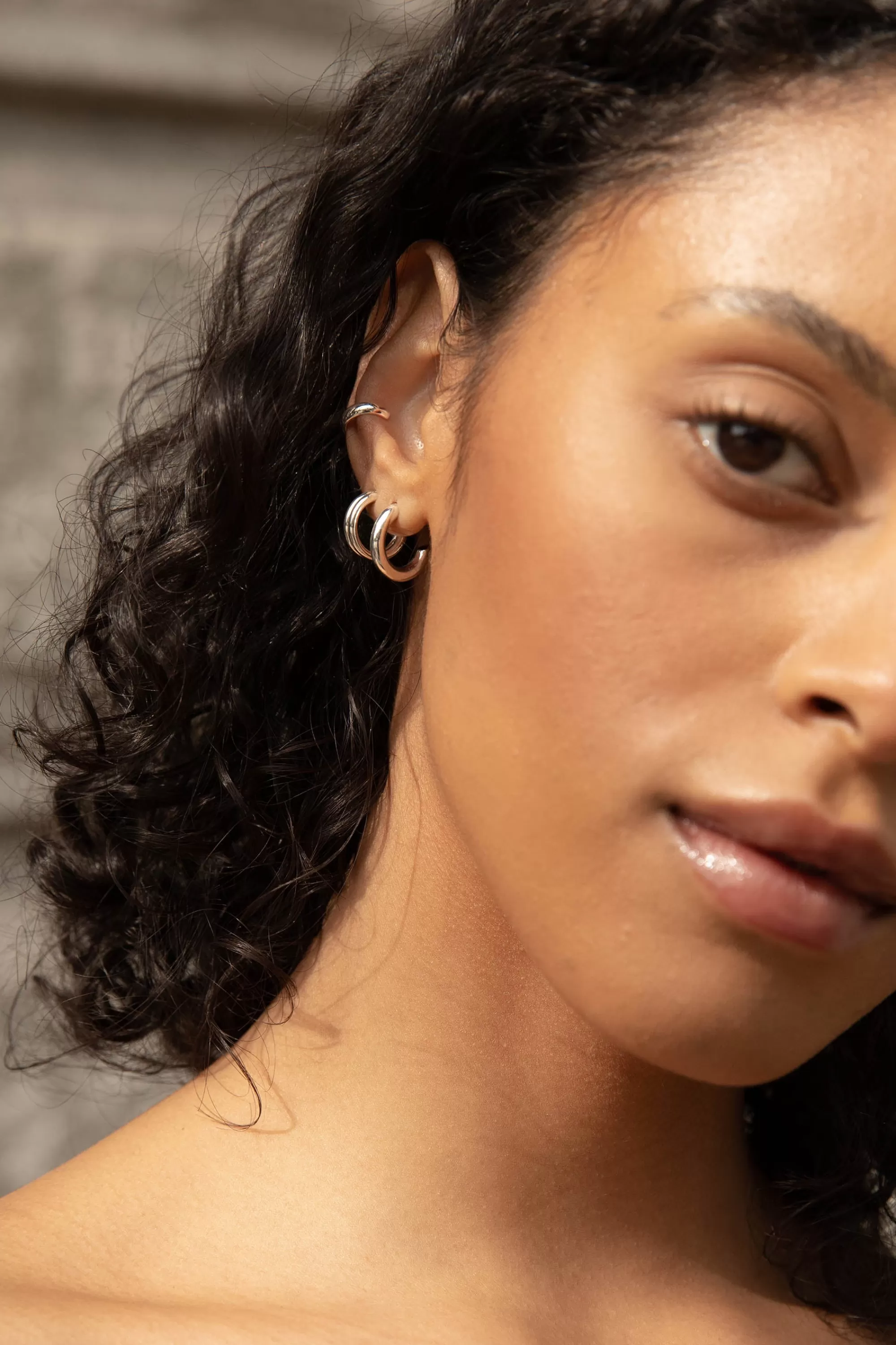 OAK + FORT HOOP SET WITH EAR CUFF | Women Earrings | Earrings