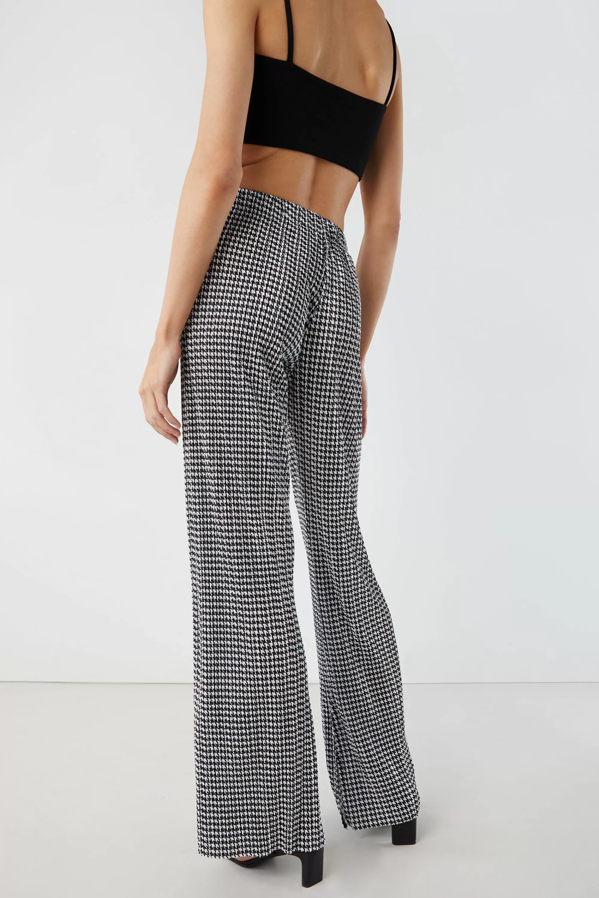 OAK + FORT HOUNDSTOOTH PLEATED PANT | Women Pants