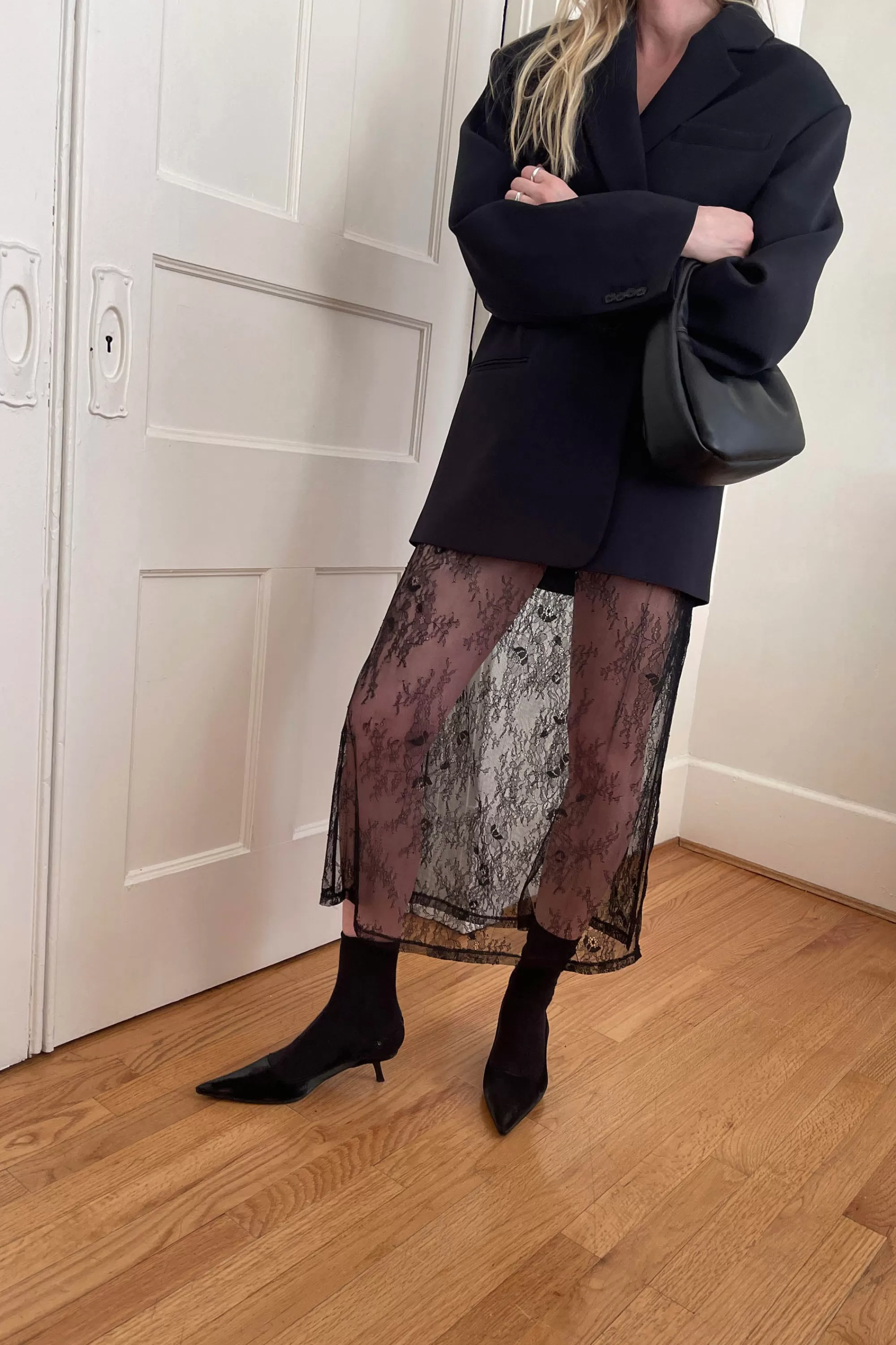 OAK + FORT LACE MIDI DRESS | Women Dresses