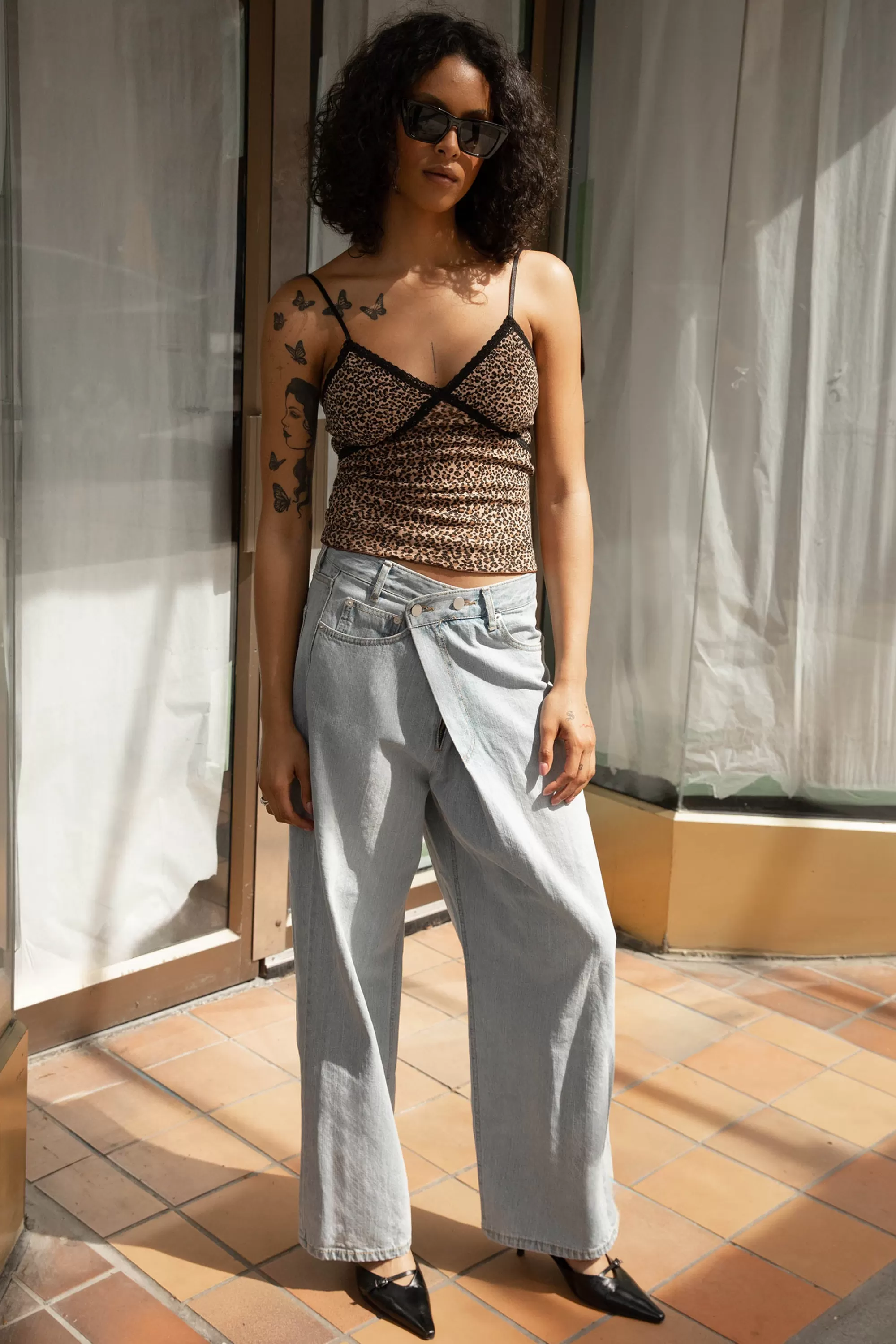 OAK + FORT LEOPARD TANK TOP | Women Tops