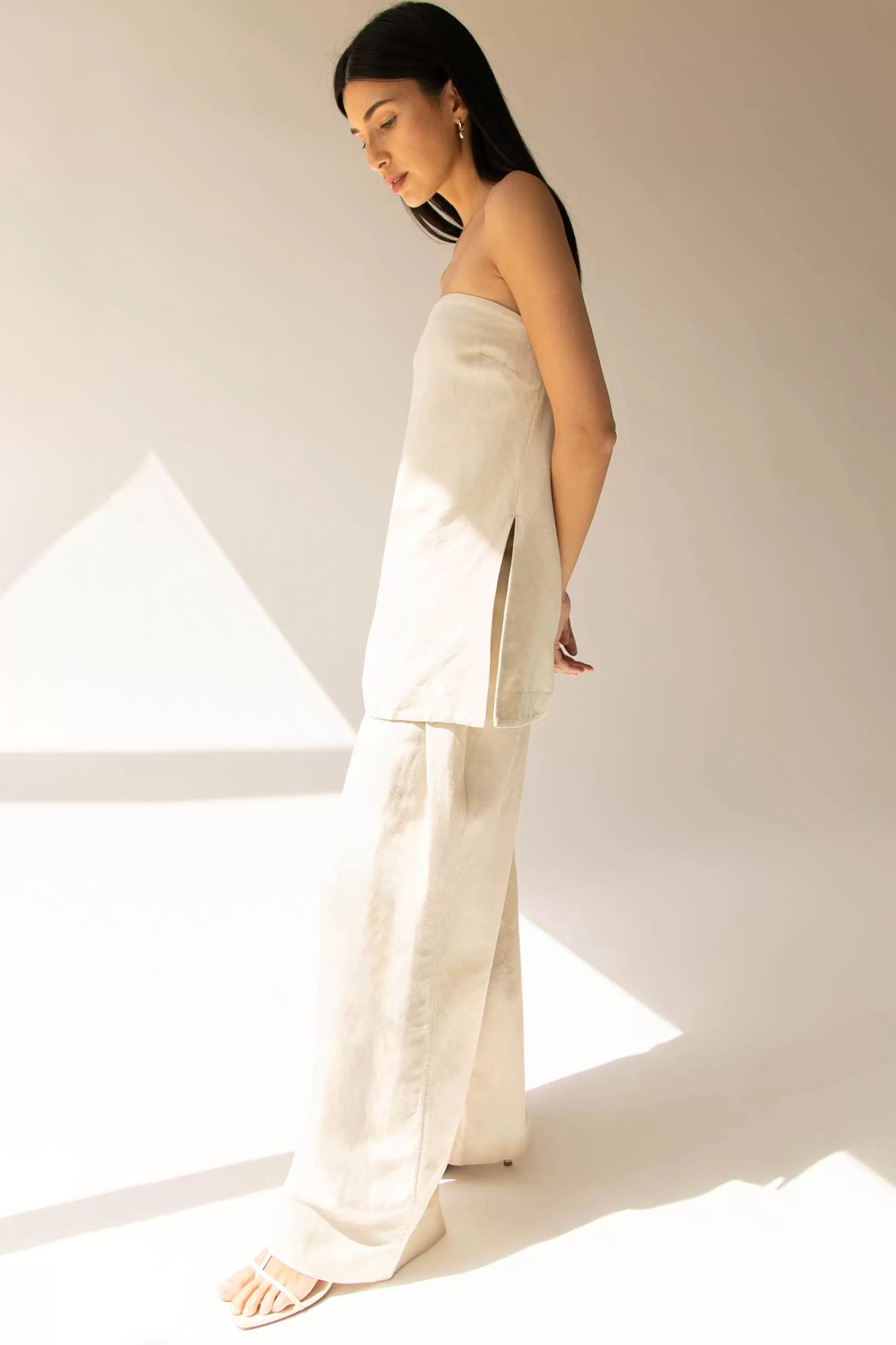 OAK + FORT LINEN BLEND TUBE TOP | Women Tops