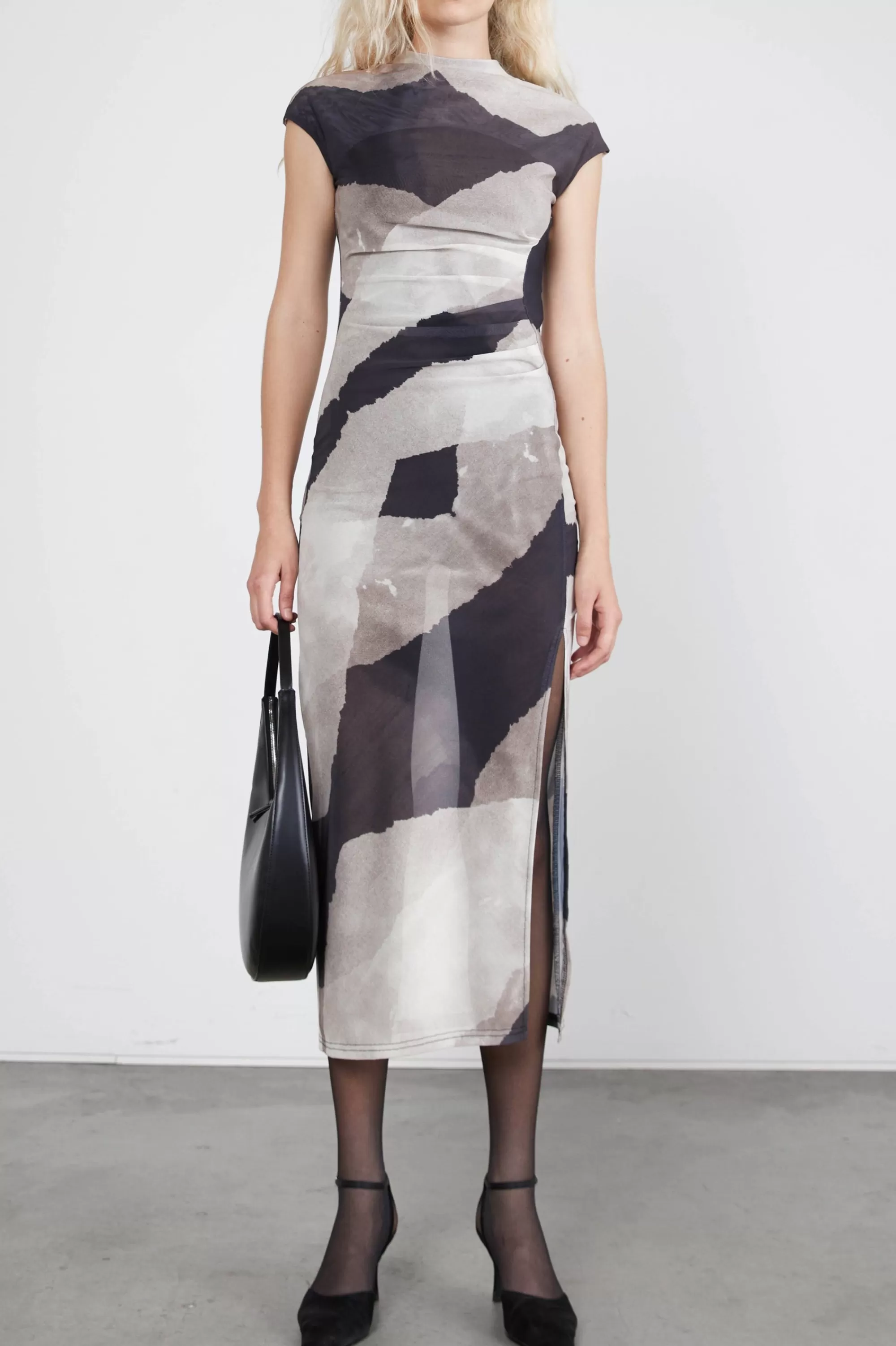 OAK + FORT MAXI DRESS WITH ABSTRACT PRINT | Women Dresses