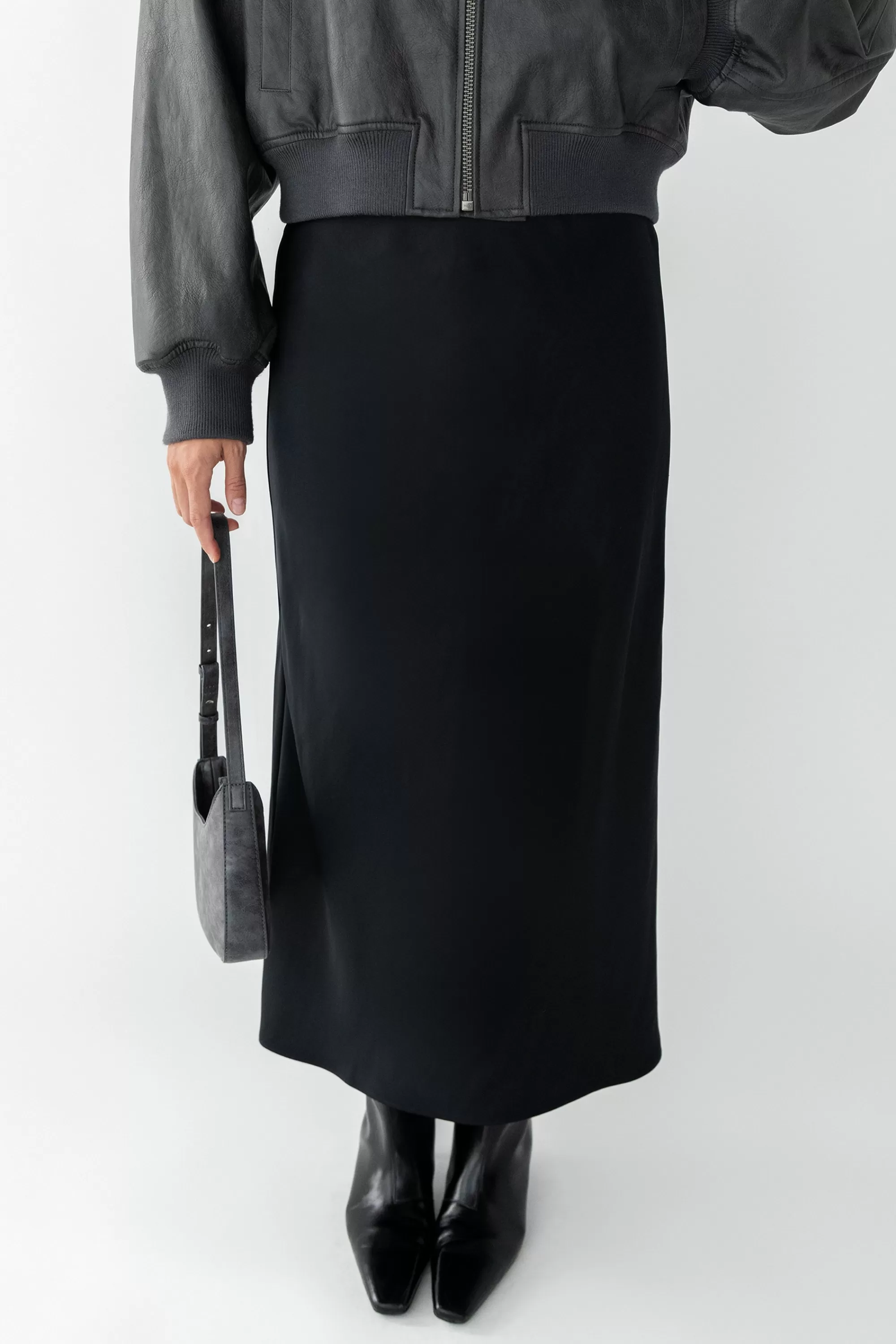 OAK + FORT MAXI SATIN SLIP SKIRT | Women Skirts