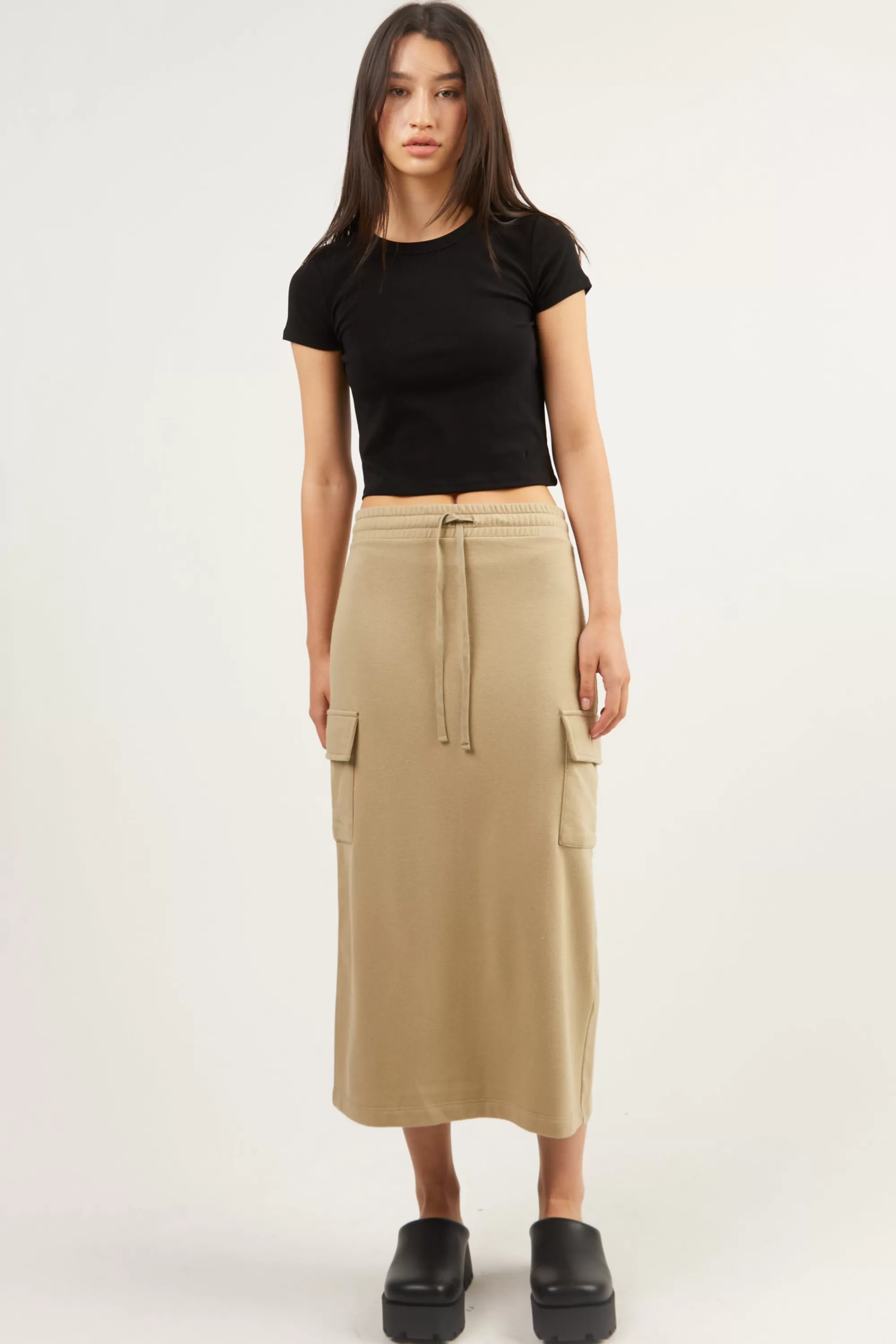 OAK + FORT MIDI CARGO SKIRT | Women Skirts
