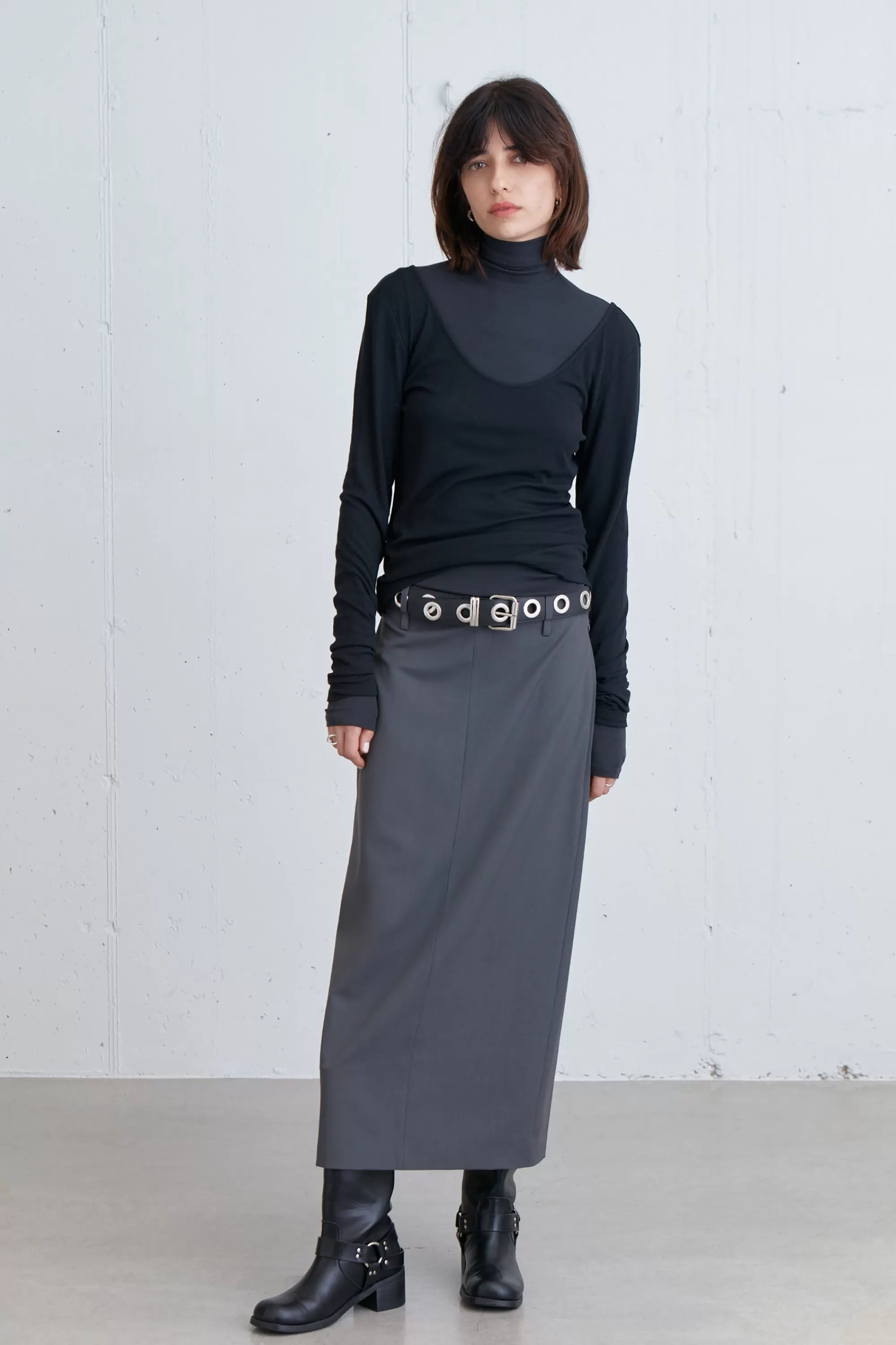 OAK + FORT MIDI SUITING SKIRT | Women Skirts