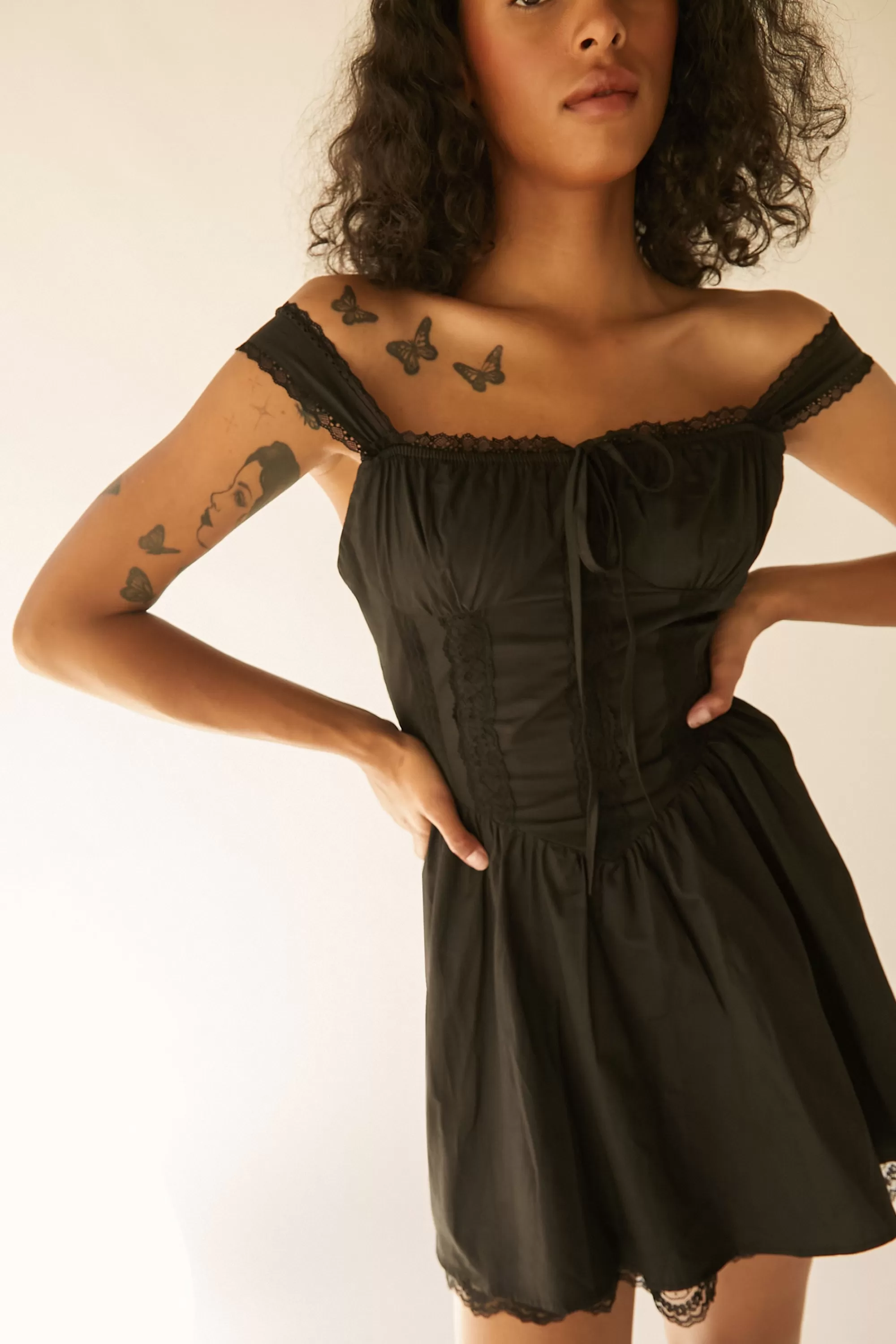 OAK + FORT MINI DRESS WITH LACE | Women Dresses