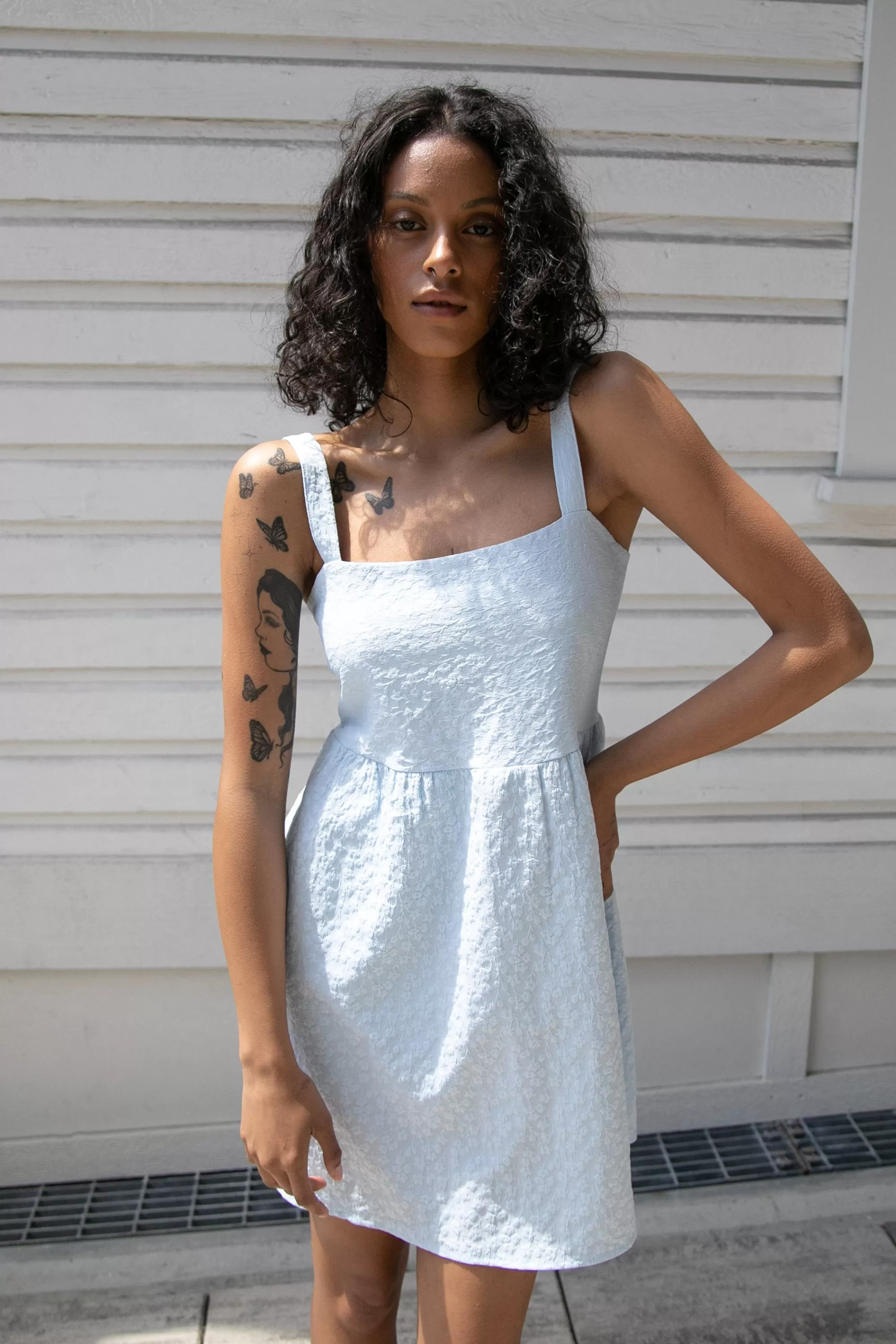 OAK + FORT MINI FLORAL FABRIC DRESS | Women Dresses