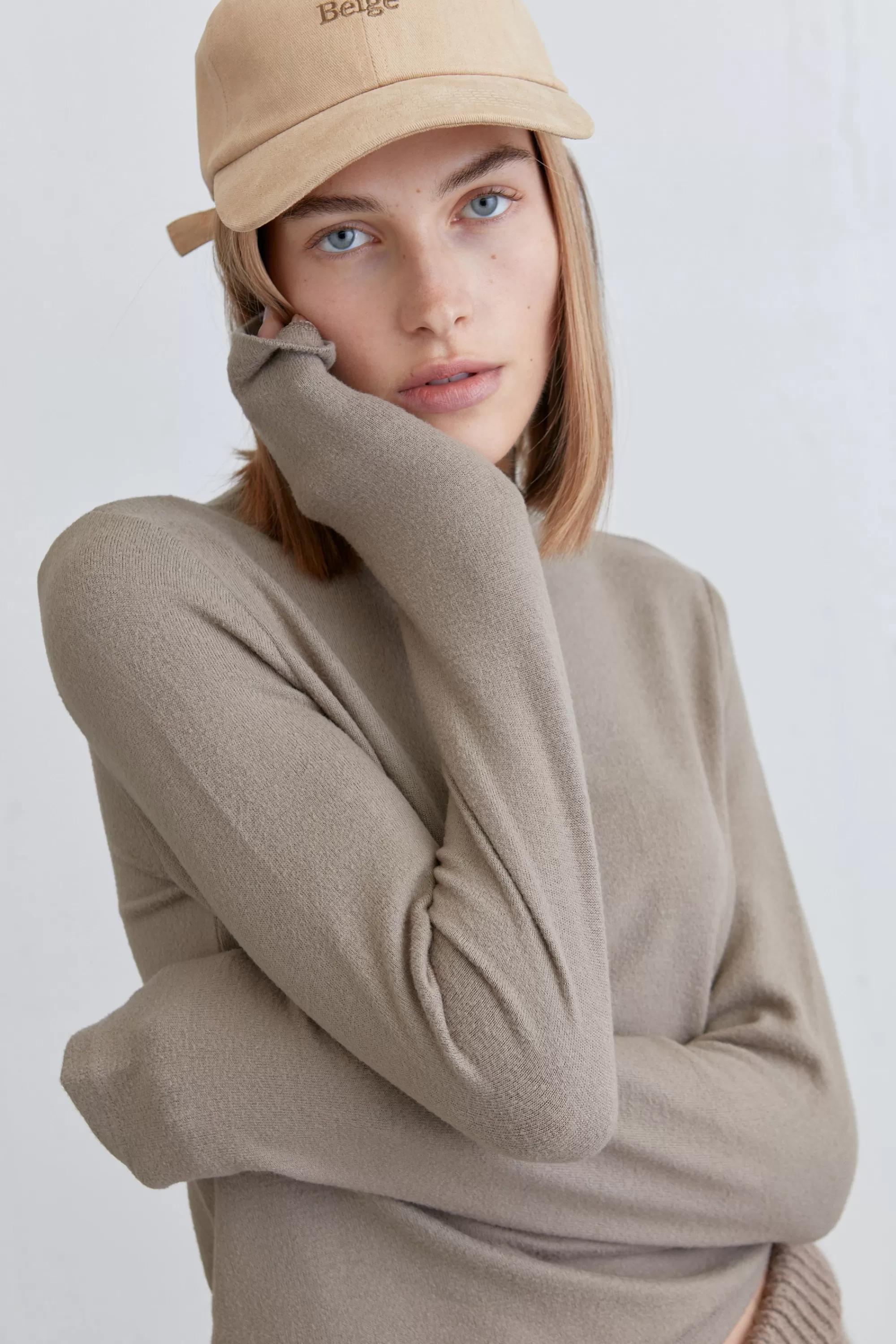 OAK + FORT MOCKNECK LONG SLEEVE TOP | Women Tops