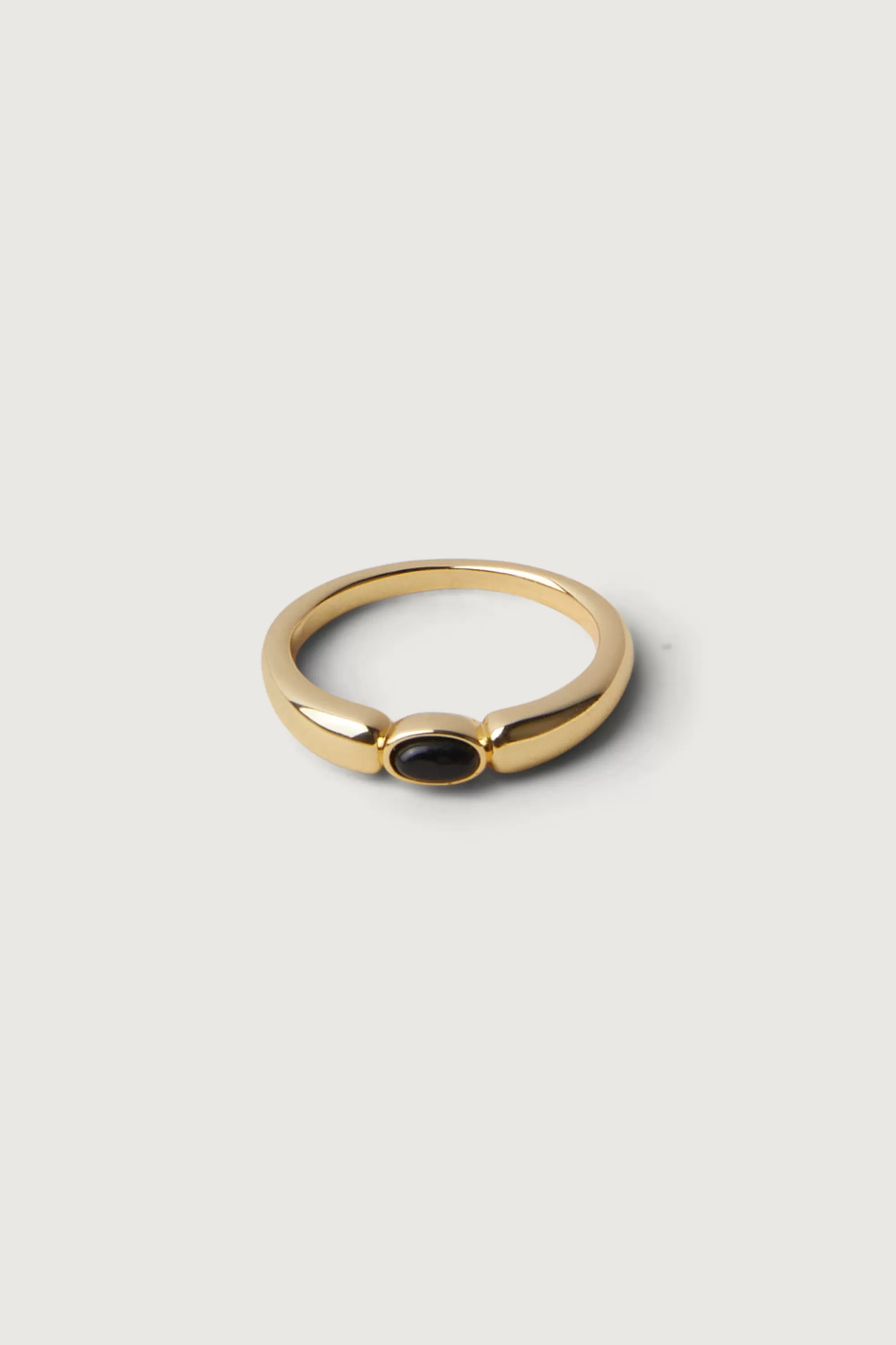 OAK + FORT MOON STONE SILVER + ONYX GOLD RING | Women Rings & Bracelets | Rings & Bracelets