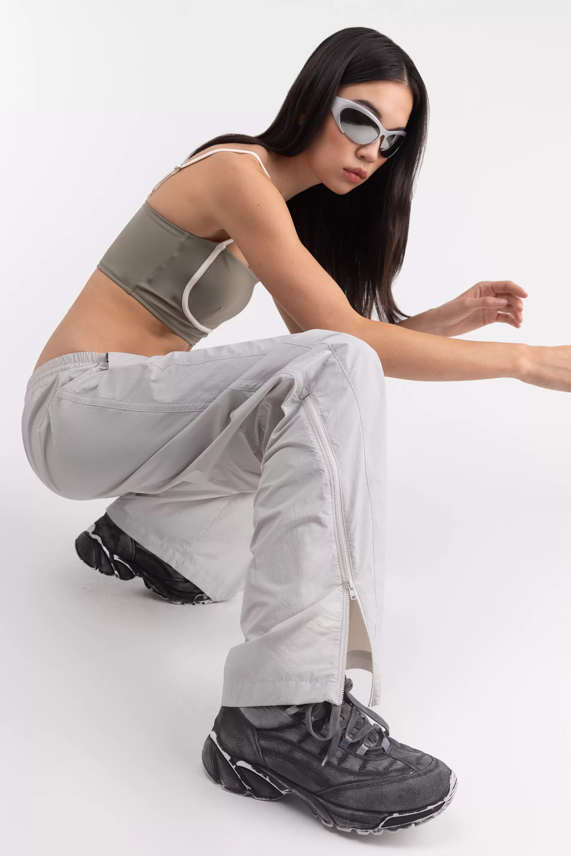 OAK + FORT NYLON TRACK PANT | Women Pants