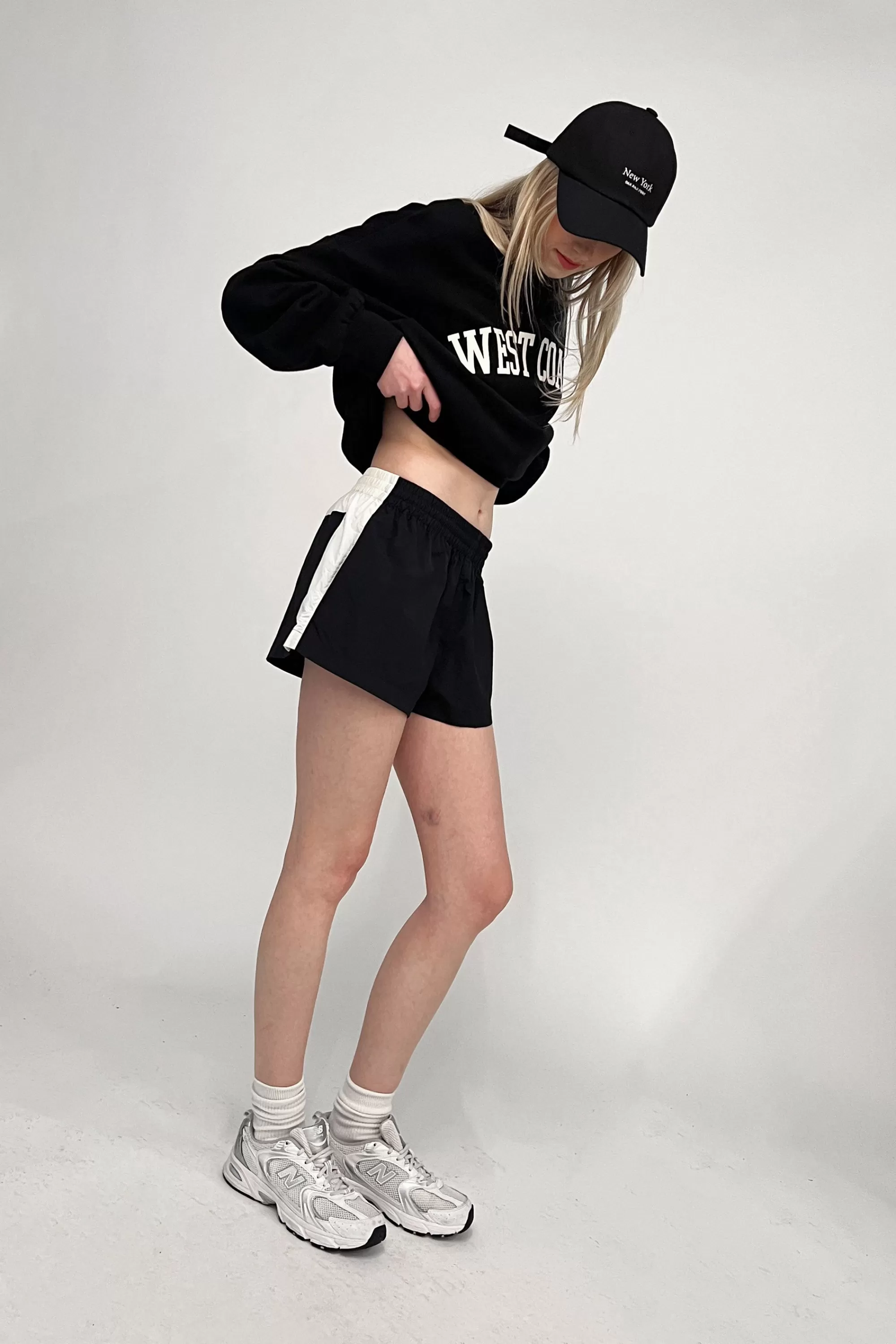 OAK + FORT NYLON TRACK SHORT | Women Shorts