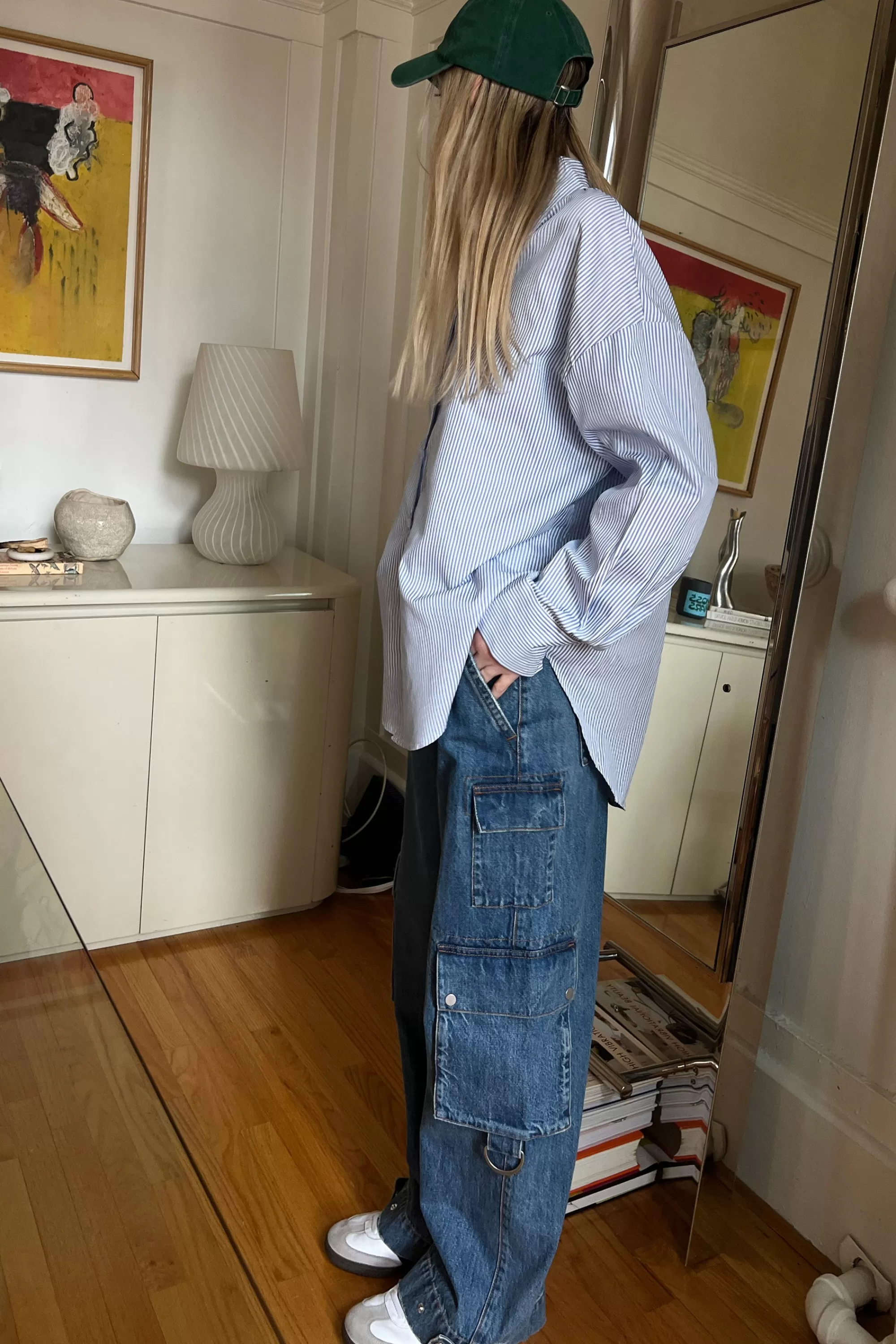 OAK + FORT OAK 02 RELAXED FIT STRAIGHT LEG CARGO JEAN | Women Denim
