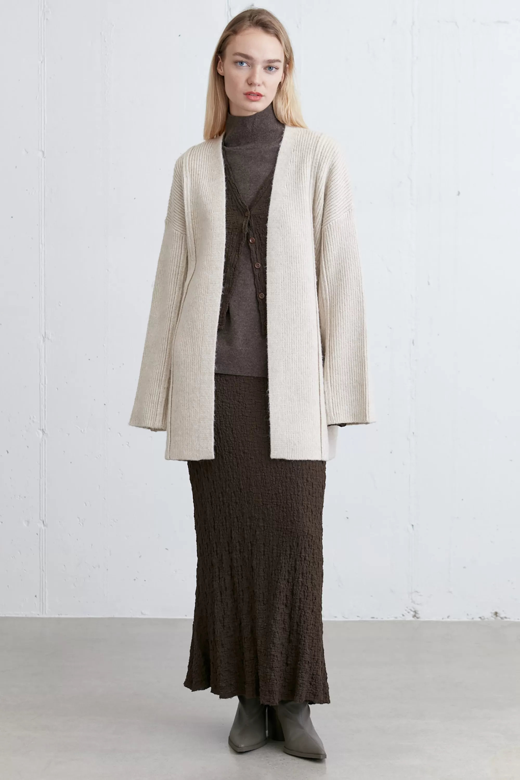 OAK + FORT OPEN FRONT CARDIGAN | Women Sweaters & Cardigans