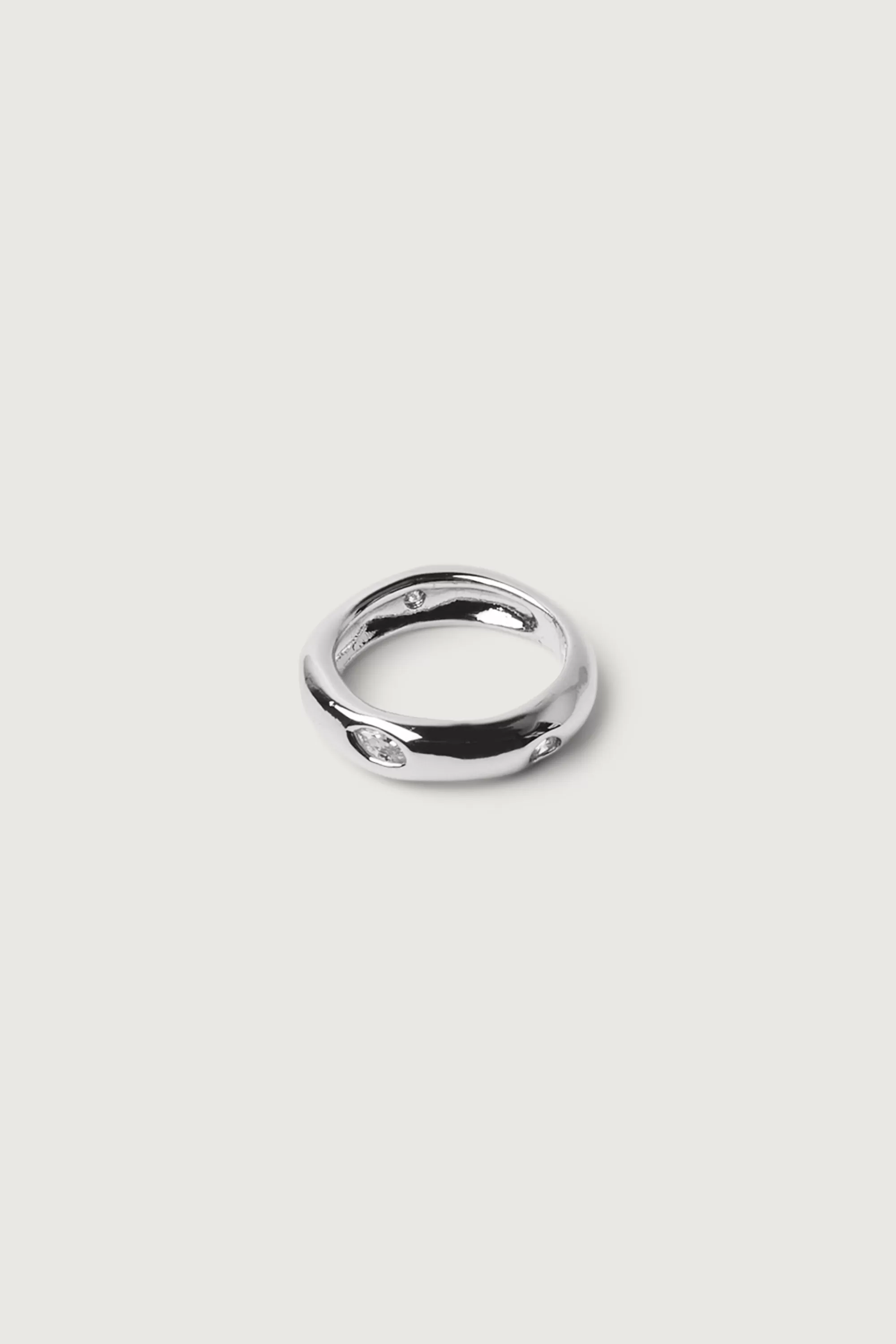 OAK + FORT ORGANIC SHAPED RING WITH ZIRCONIA | Women Rings & Bracelets | Rings & Bracelets