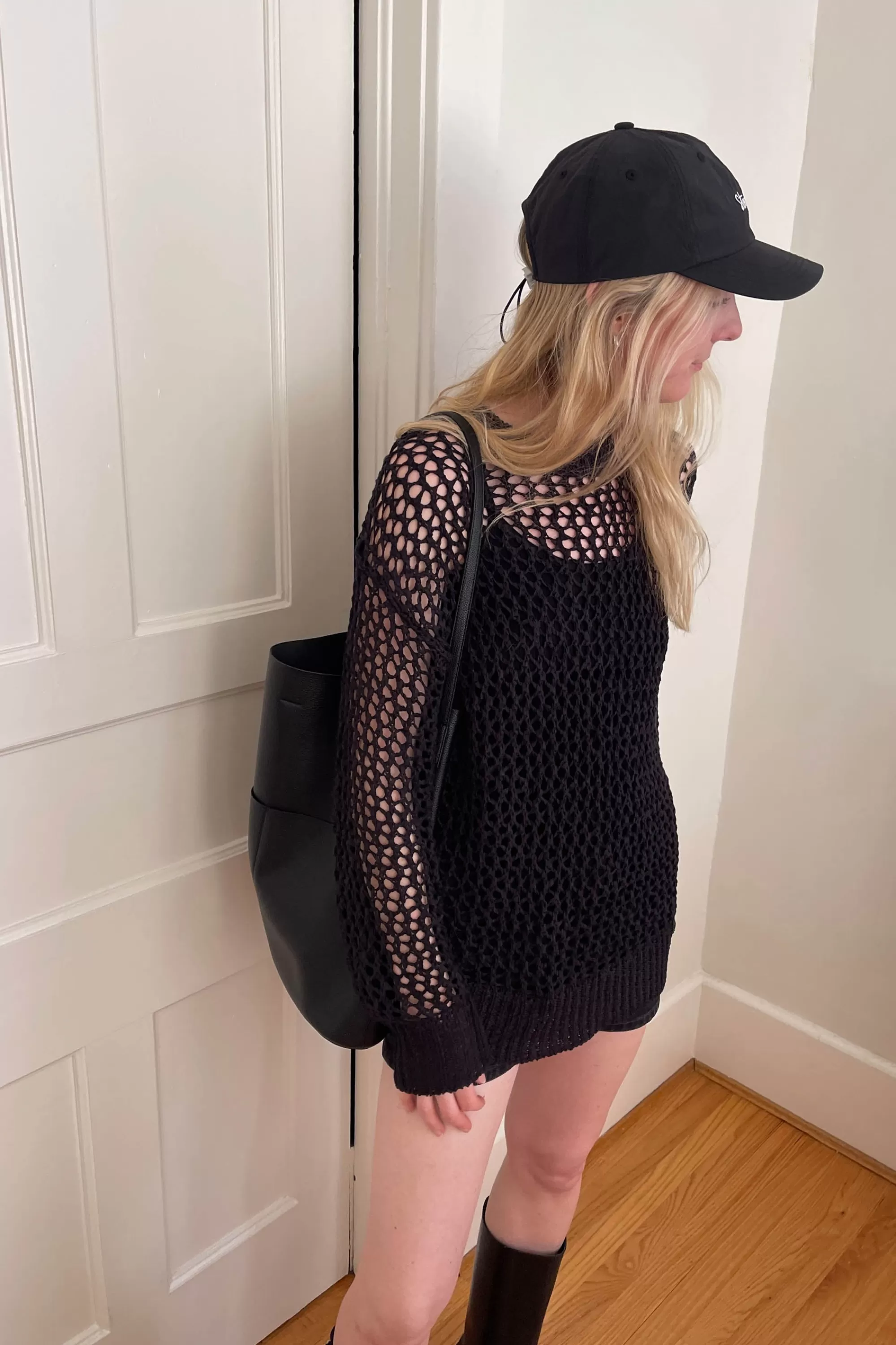 OAK + FORT OVERSIZED CROCHET SWEATER | Women Sweaters & Cardigans
