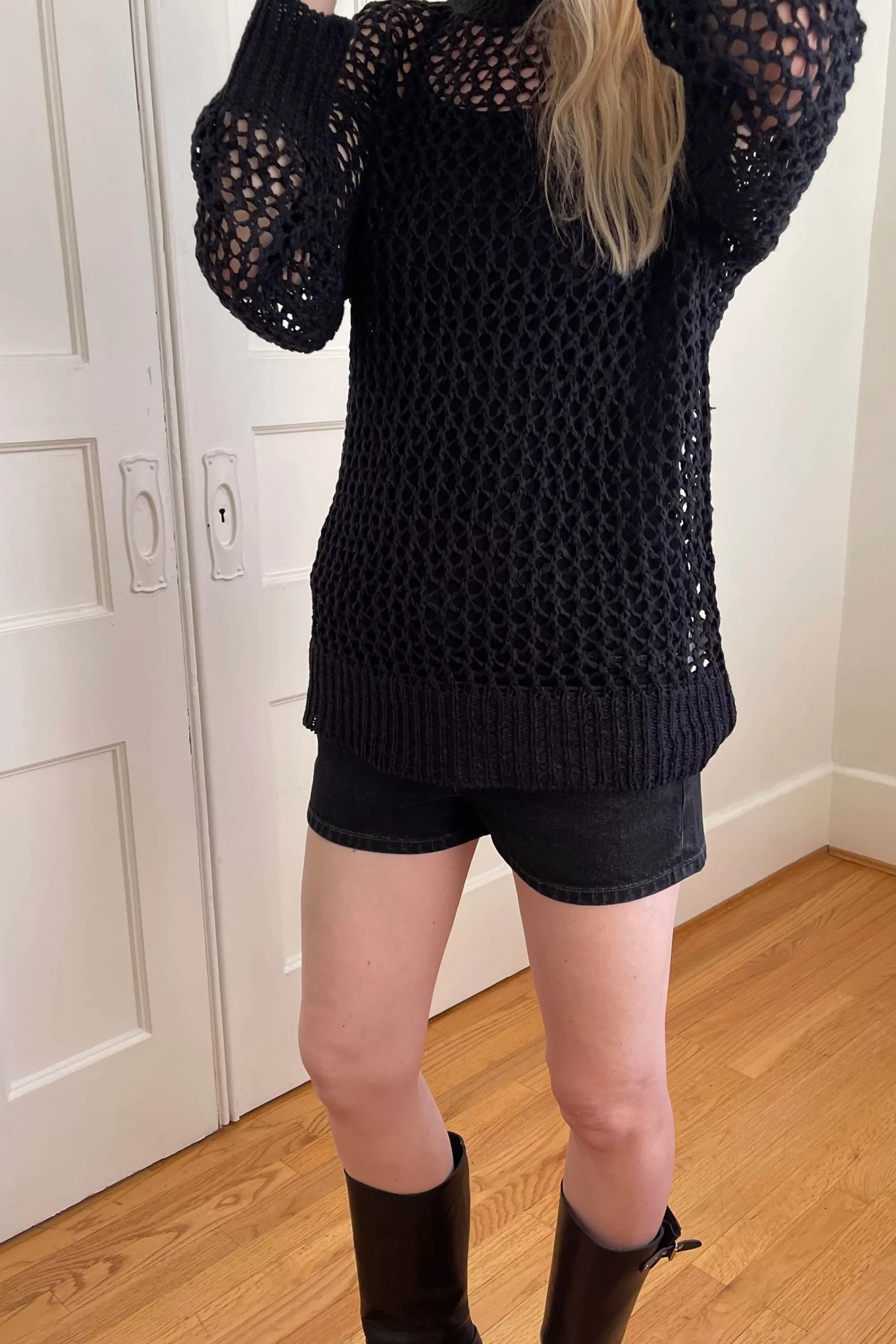 OAK + FORT OVERSIZED CROCHET SWEATER | Women Sweaters & Cardigans