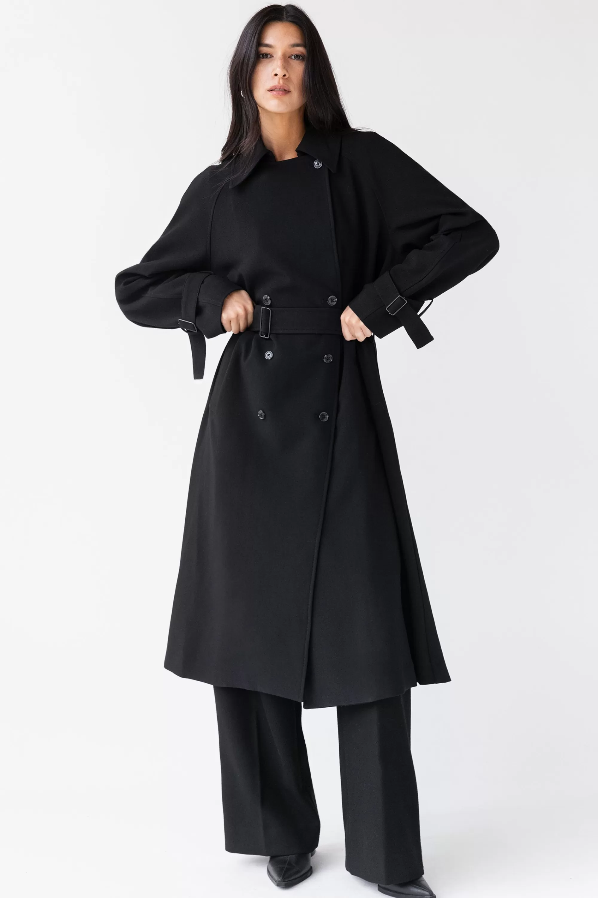 OAK + FORT OVERSIZED TRENCH COAT | Women Coats & Jackets