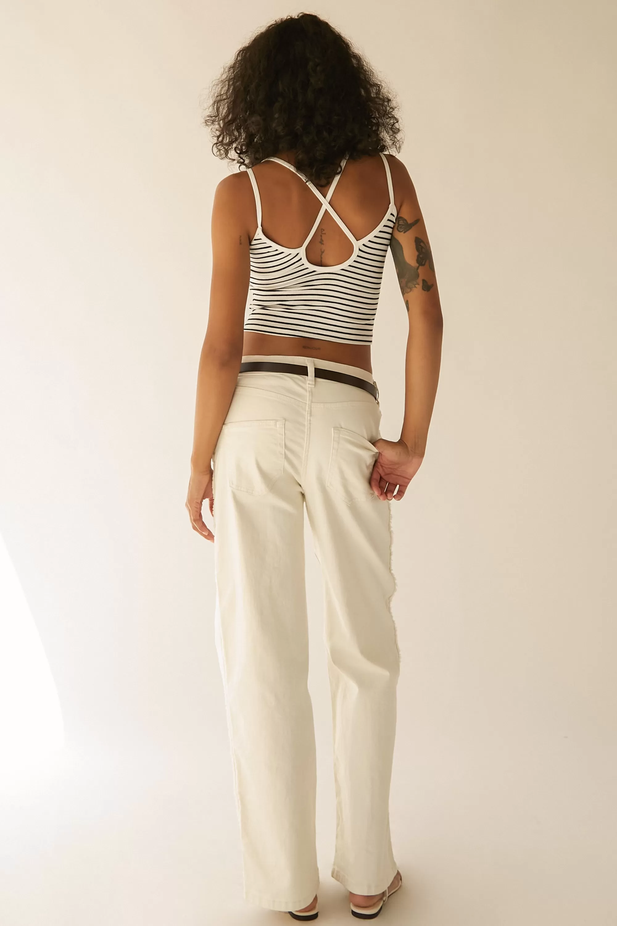 OAK + FORT PADDED STRIPED TANK | Women Tops