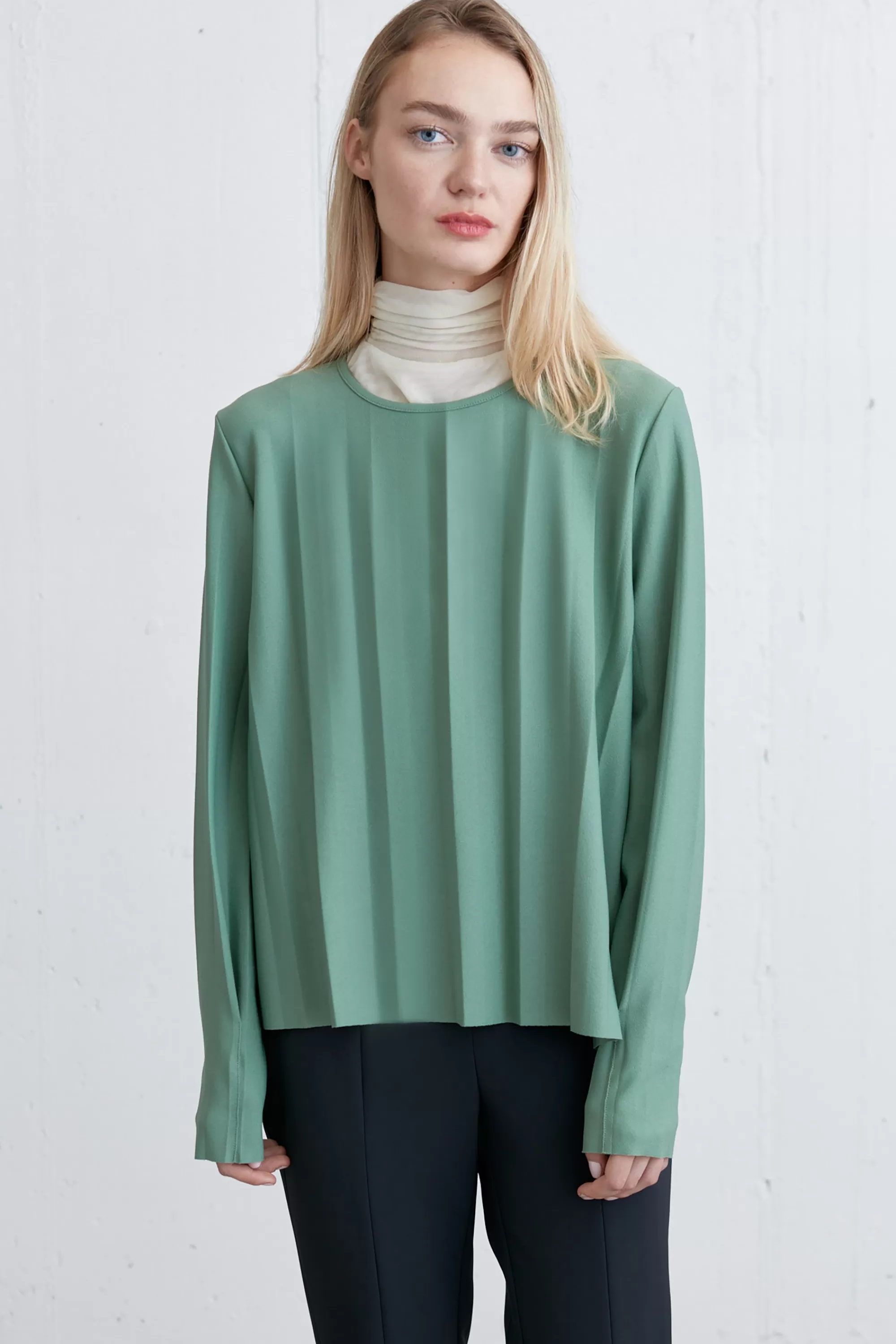 OAK + FORT PLEATED TOP | Women Tops