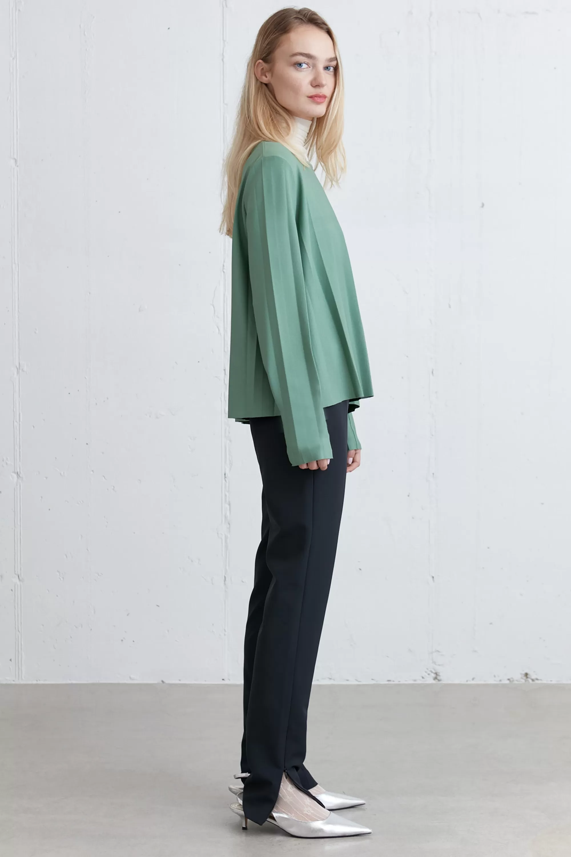 OAK + FORT PLEATED TOP | Women Tops